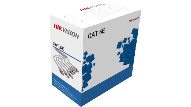 Hikvision - DS-1LN5E-E/E Câble réseau CAT5E UTP 305m cuivre solide, 0,45mm, CMX, gris