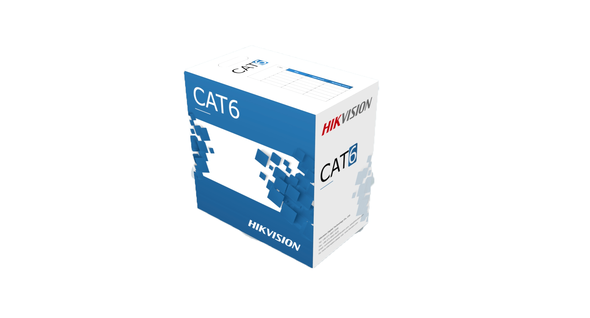 Hikvision - DS-1LN6-UE-W Câble réseau CAT5E UTP 305m, cuivre solide, 0,53mm, CM, noir