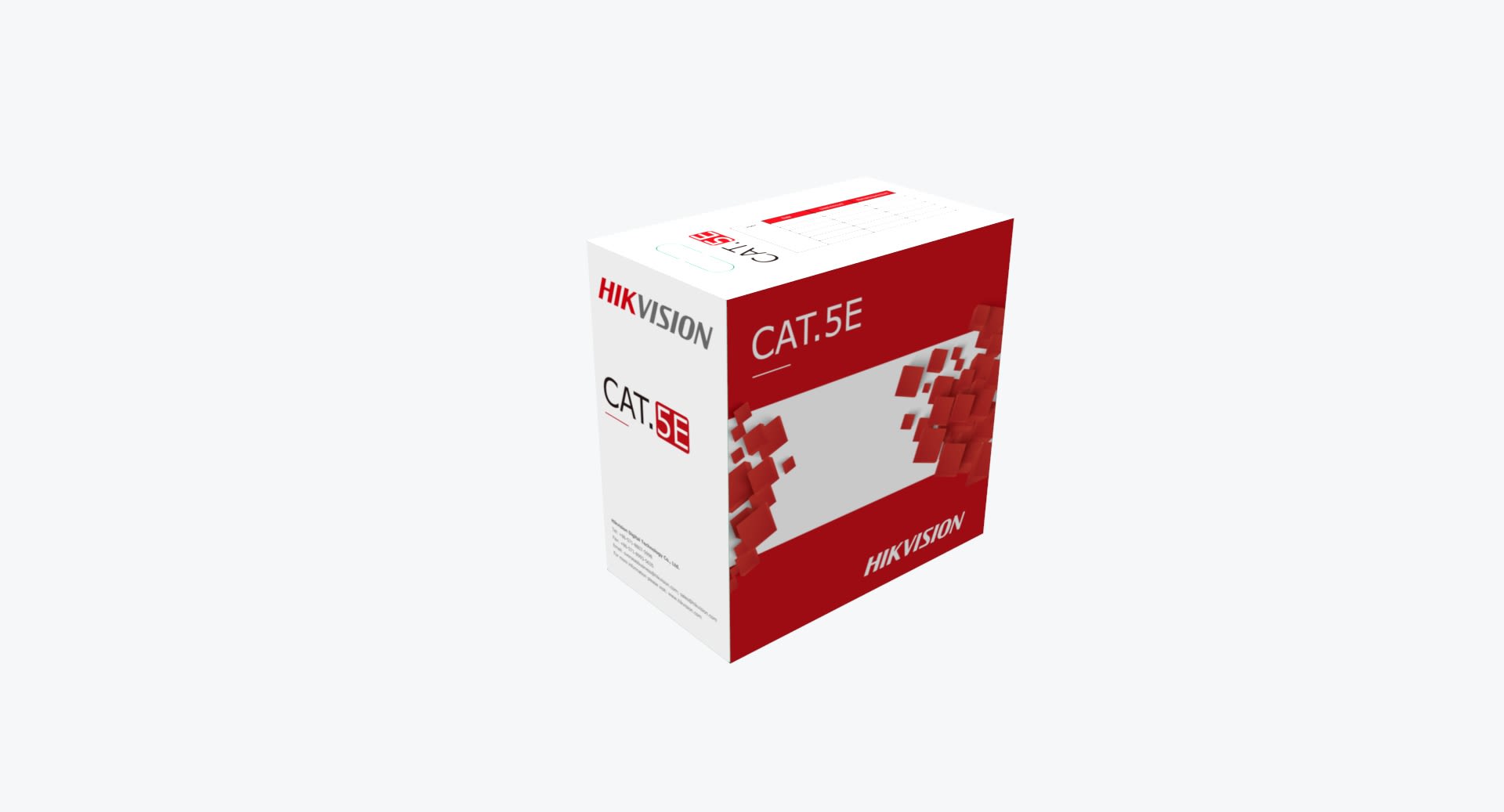 Hikvision - DS-1LN5EO-UU/E Câble réseau CAT5E UTP 305m, PE, cuivre solide, 0,5mm, noir