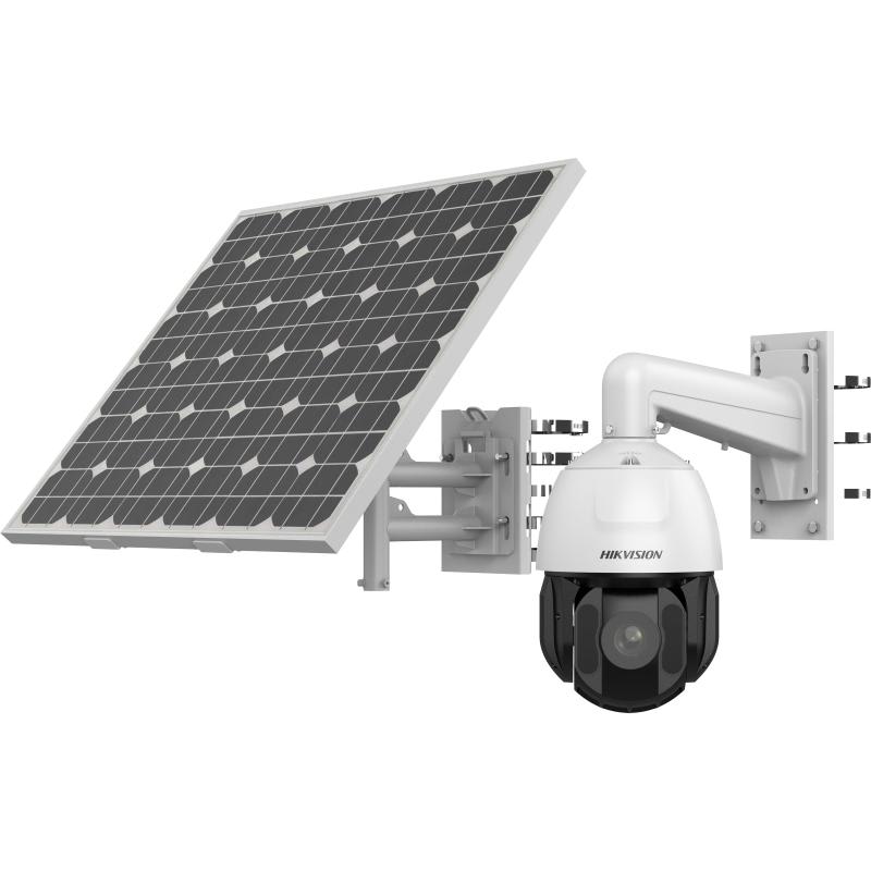 Hikvision - DS-2DE5425IWG-K/4G Caméra Dôme Panneau Solaire 4MP Zoom X25 PTZ Kit IP66