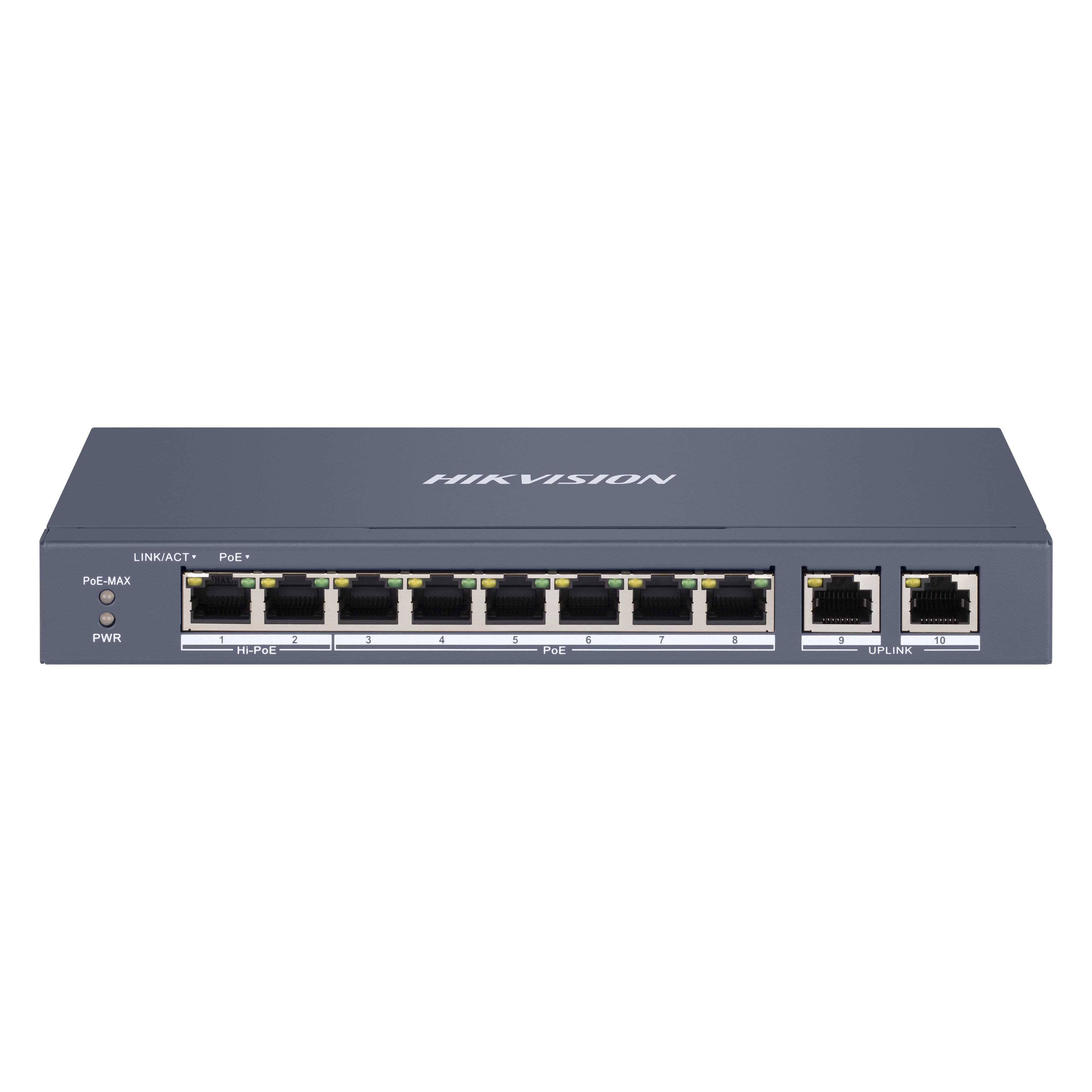 Hikvision - DS-3E1310HP-EI Switch POE SmartManaged 8 port
