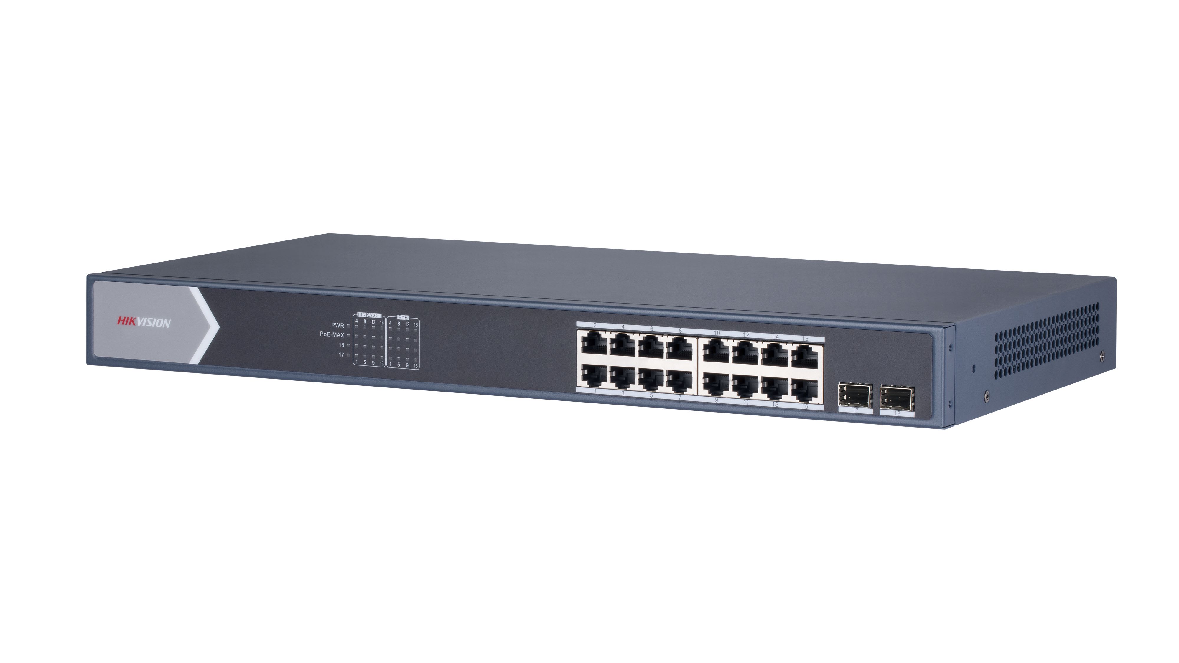 Hikvision - DS-3E1518P-EIV2 Switch POE SmartManaged 16 port, gigabit