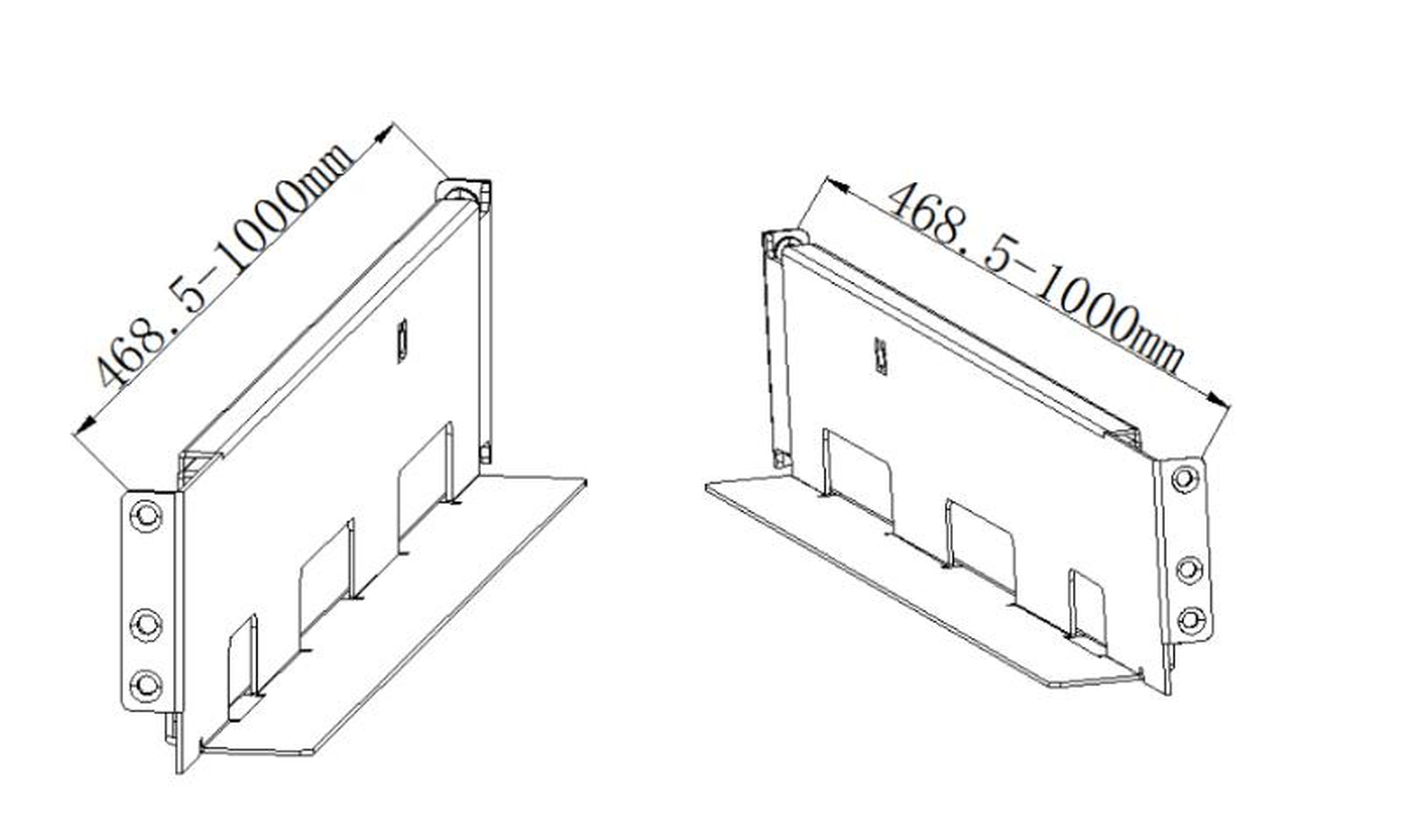 Hikvision - R Series UPS Rack Slide 4-post, La longueur: 468,5 à 1 000 mm