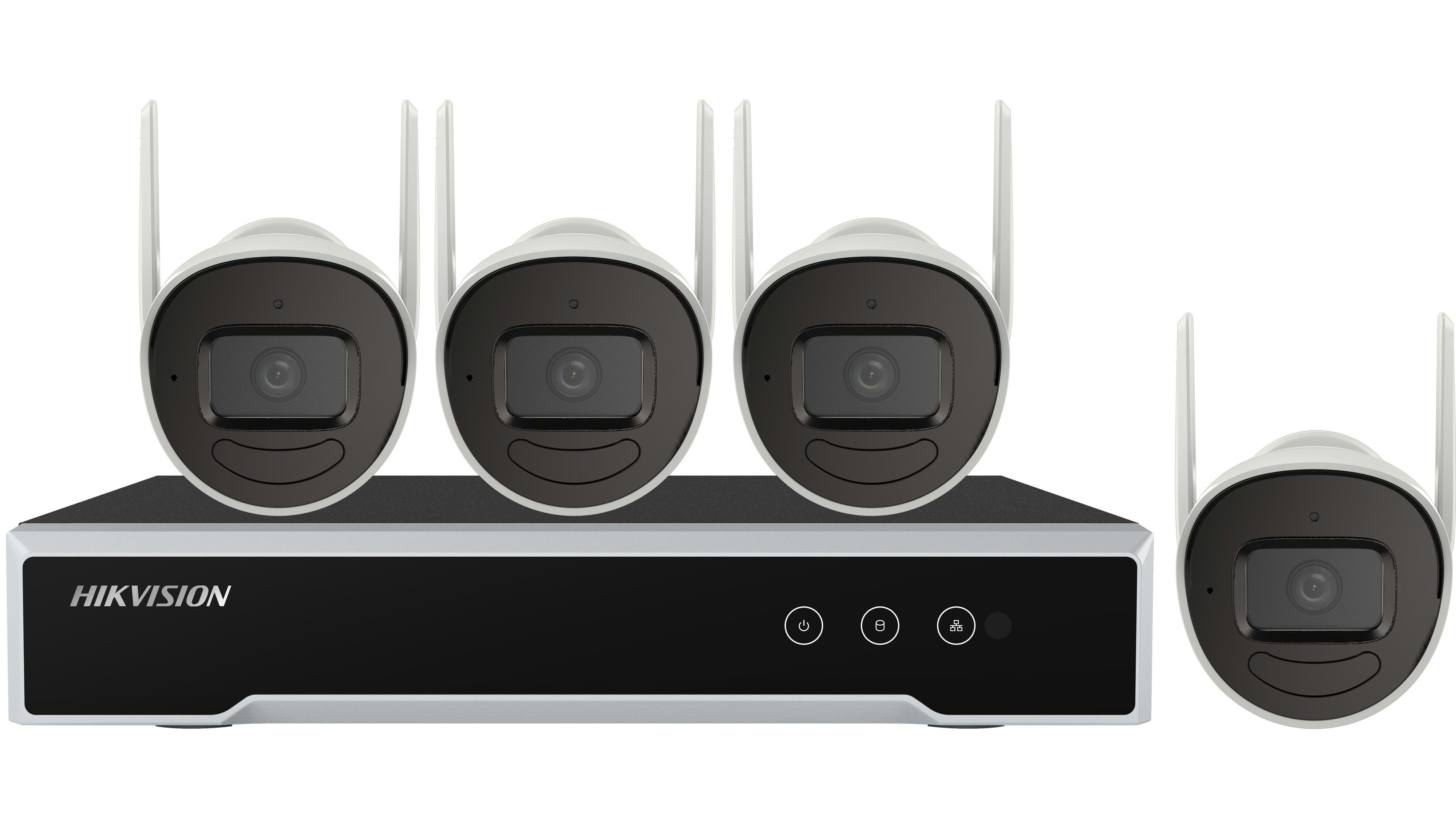 Hikvision - DS-J142I/NK844W0H-2T/Fr Kit WiFi de 4 Bullets 4MP, jusqu'à 8 caméras WiFi, 2To