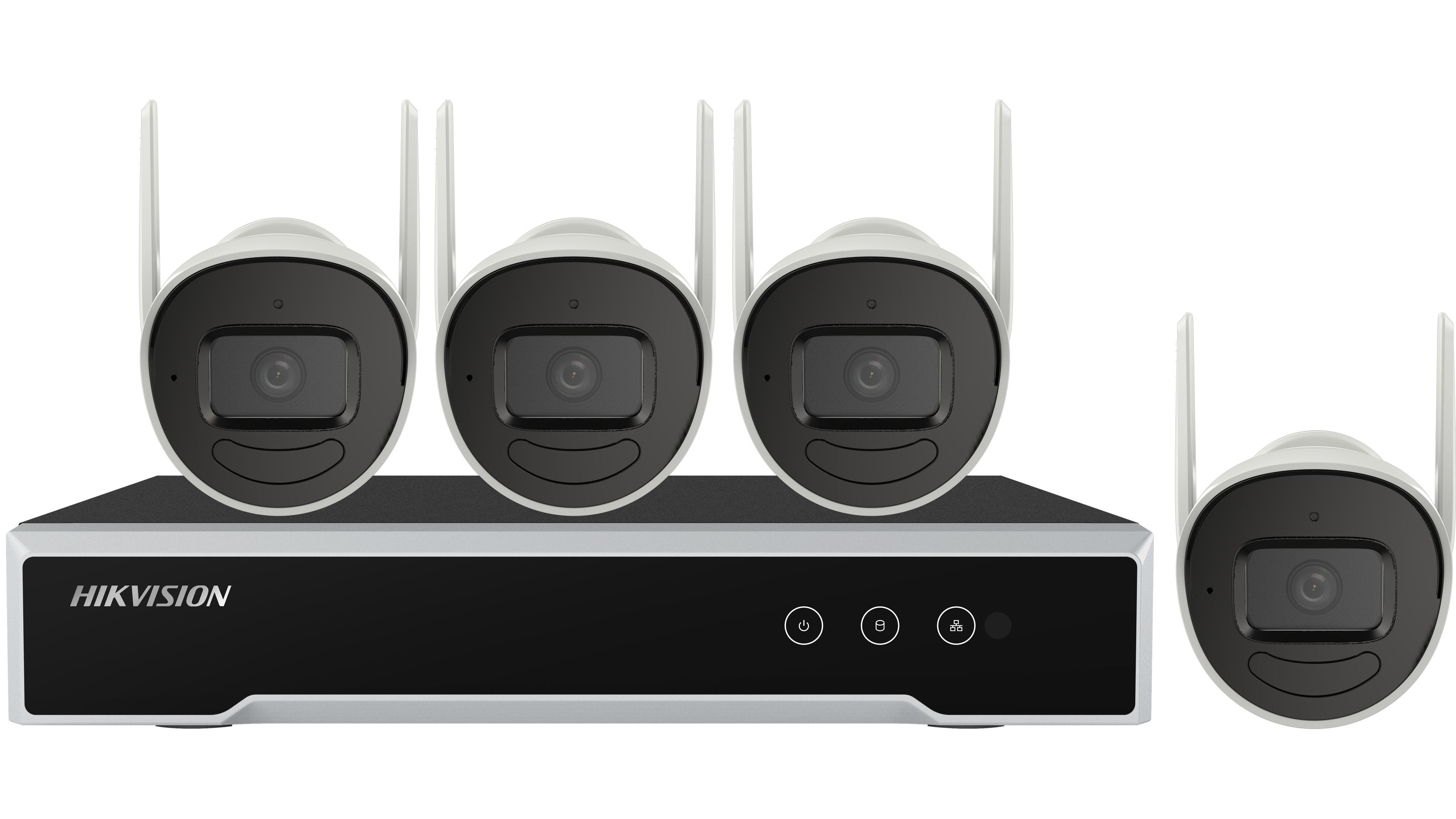 Hikvision - DS-J142I/NK844W0H-2T/Fr Kit WiFi de 4 Bullets 4MP, jusqu'à 8 caméras WiFi, 2To