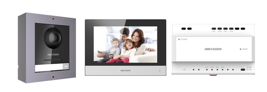 Hikvision - 2-fils KIT,2MP 180,IR,I-O 4-2,IP65,7Touch