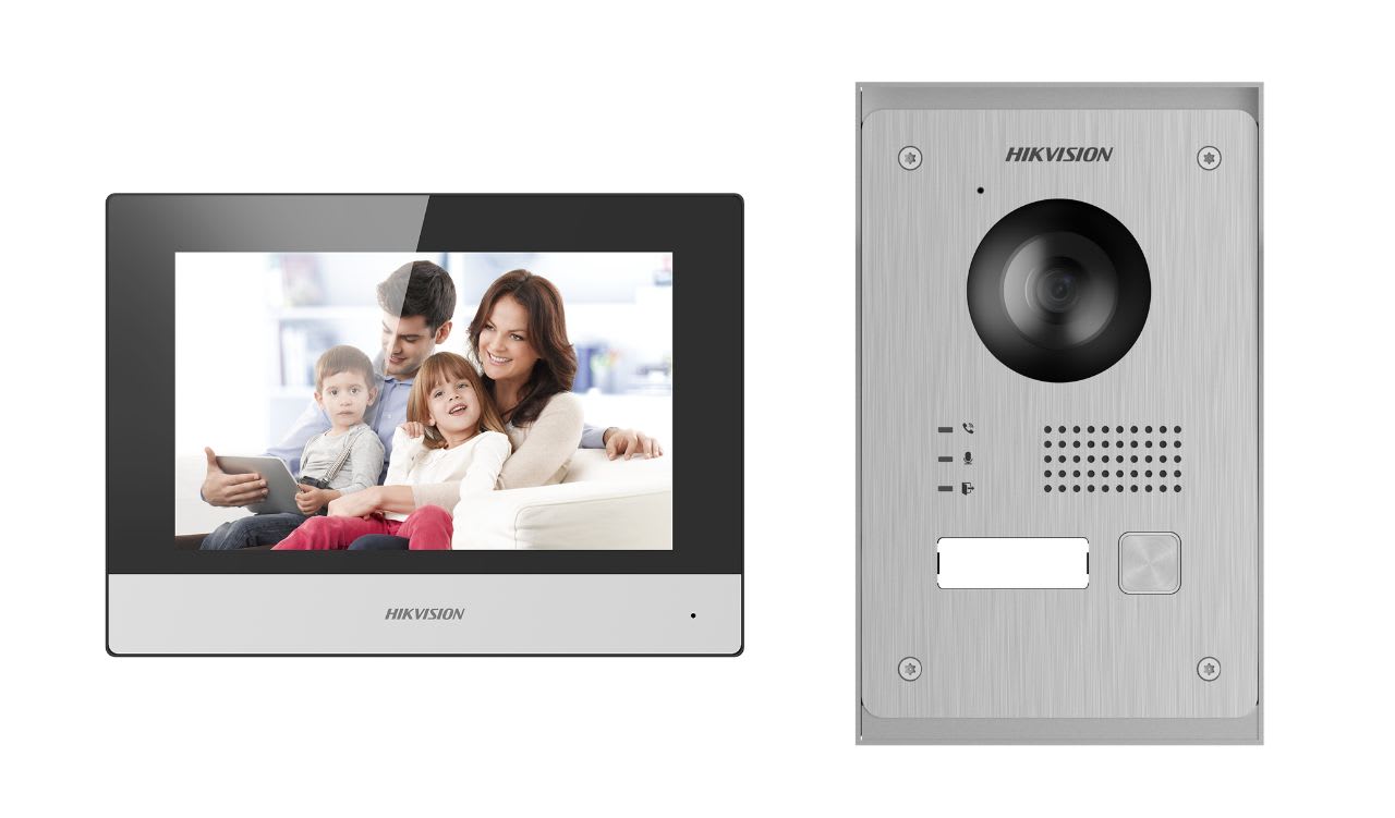Hikvision - 2Fils KIT,INOX,2MP,I-O 2-1,IP65,7Touch