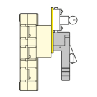 Socomec - Verrouillage par serrure RONIS EL11AP (non comprise) 125-630A 90°