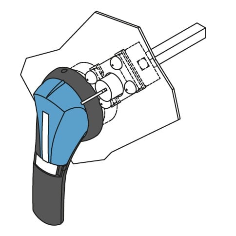 Socomec - Verrouillage via serrure RONIS 1104A (incluse) Fusomat SIDERmat 800-1800A
