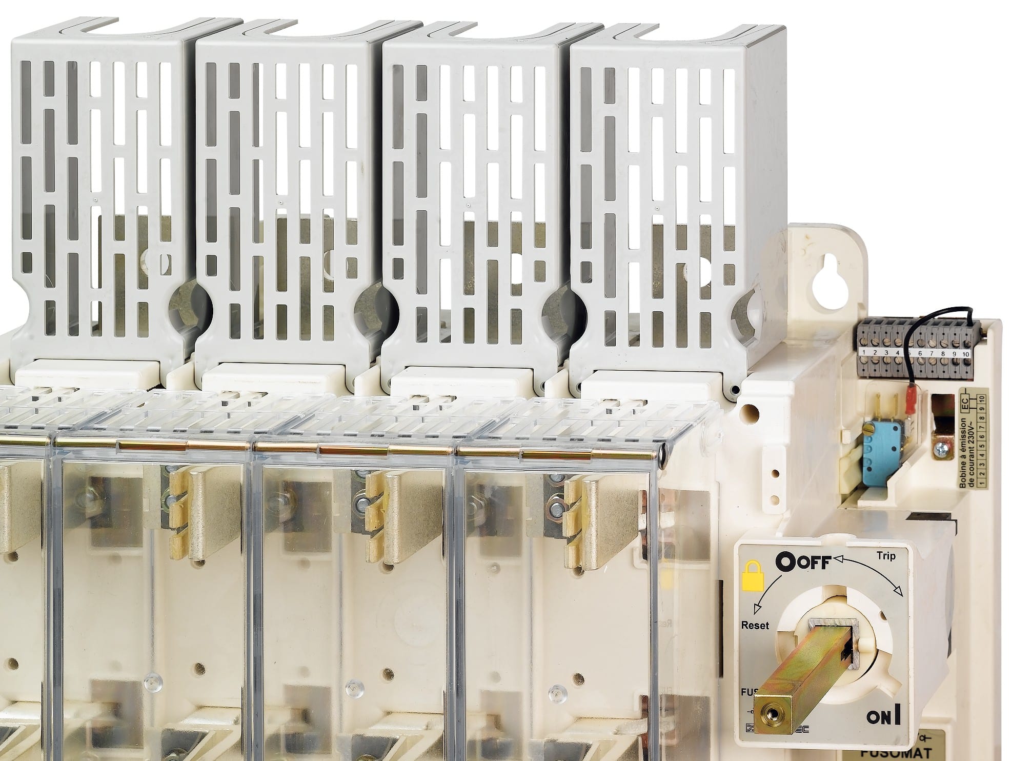 Socomec - Cache-borne pour SIDERMAT/FUSOMAT 630A3P amont ou aval