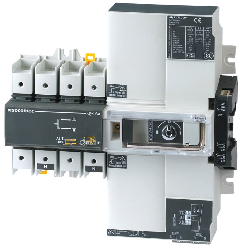 Socomec - Inverseur de sources man?uvré à distance ATyS d M 2P 40A