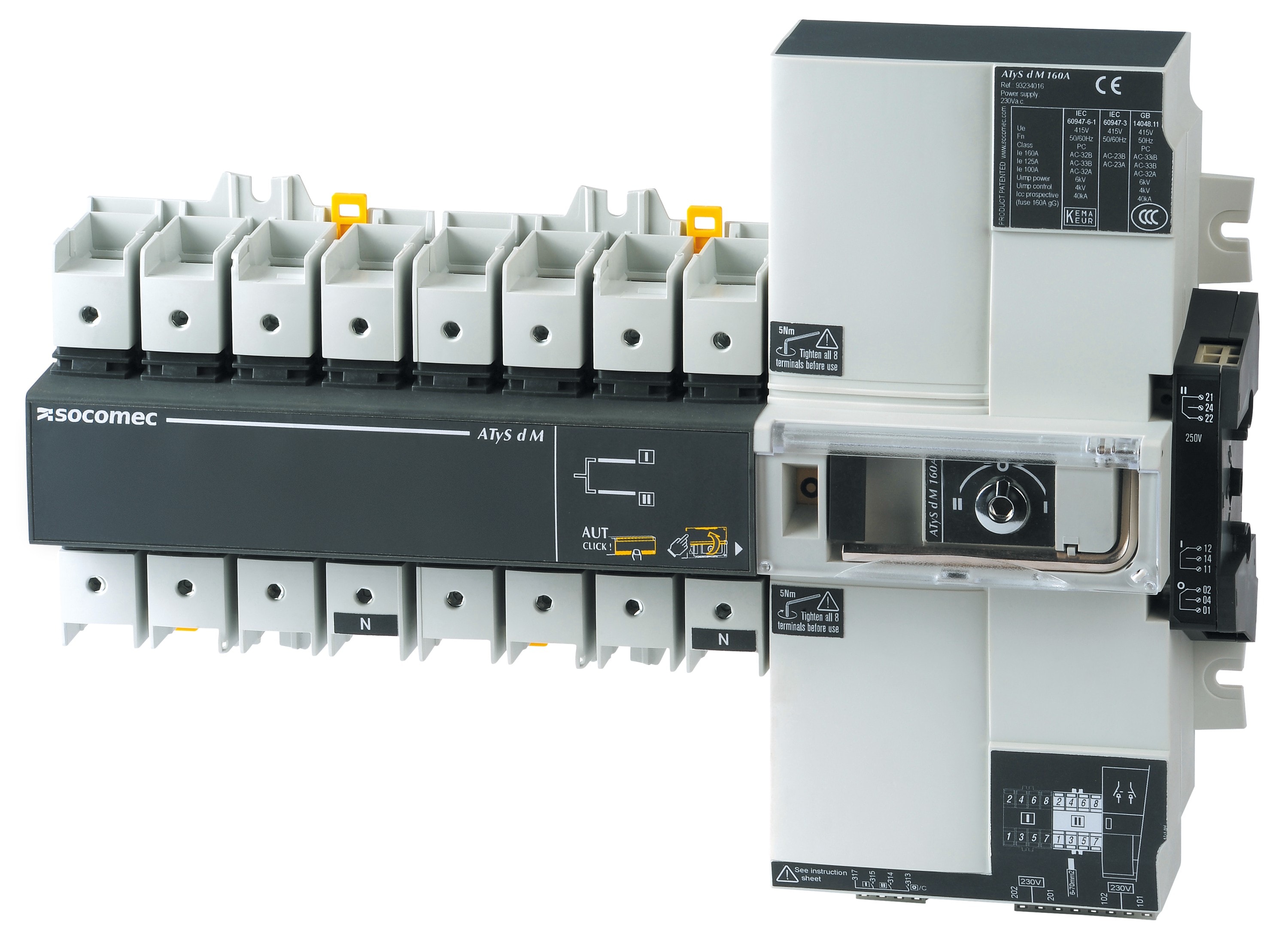 Socomec - Inverseur de sources man?uvré à distance ATyS d M 4P 40A