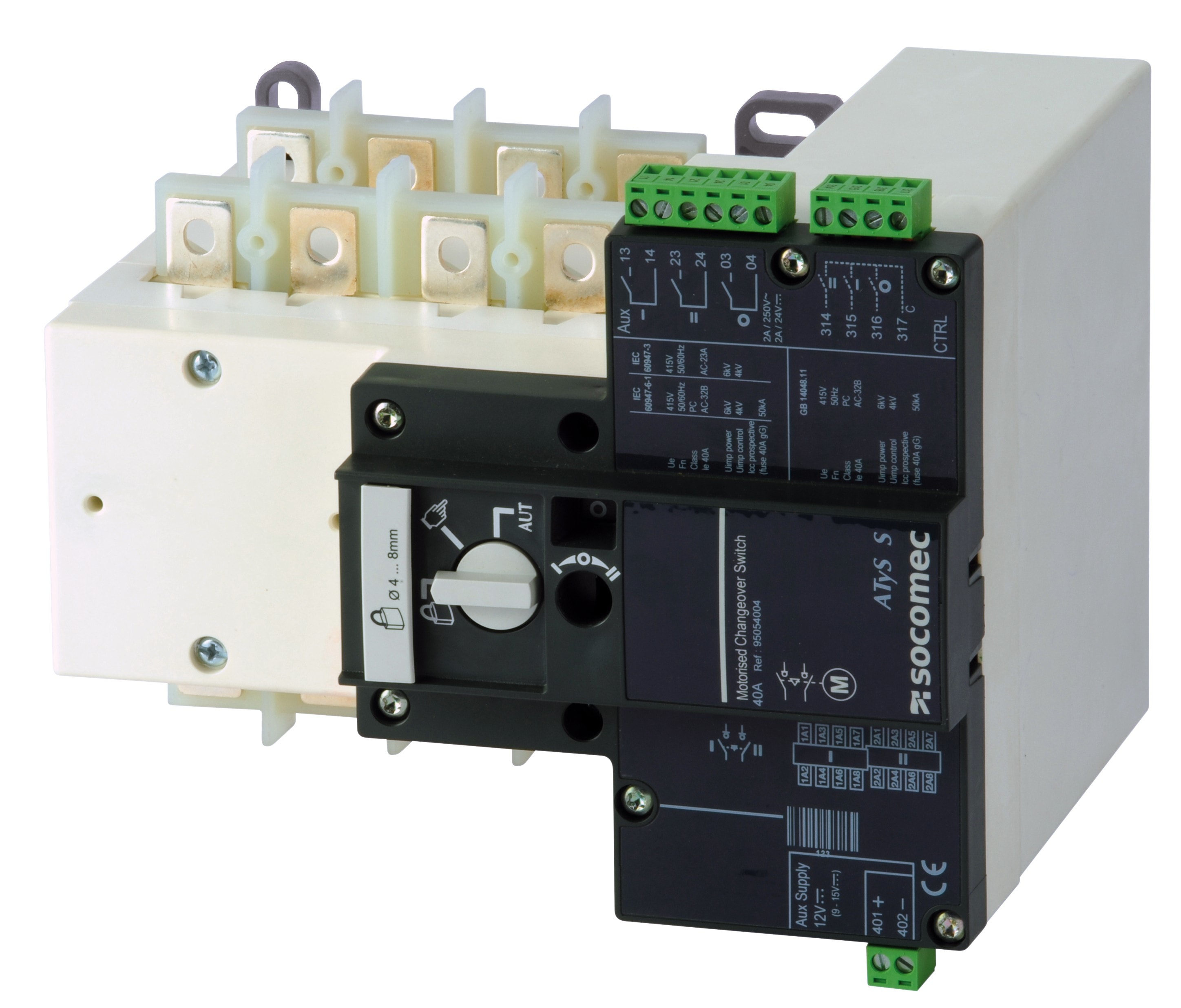 Socomec - Inverseur de sources man?uvré à distance ATyS S 4P 125A 12VAC