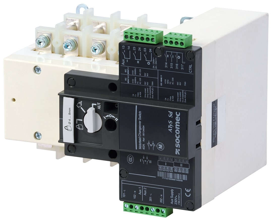 Socomec - Inverseur de sources man?uvré à distance ATyS d S 4P 100A 2x230VAC