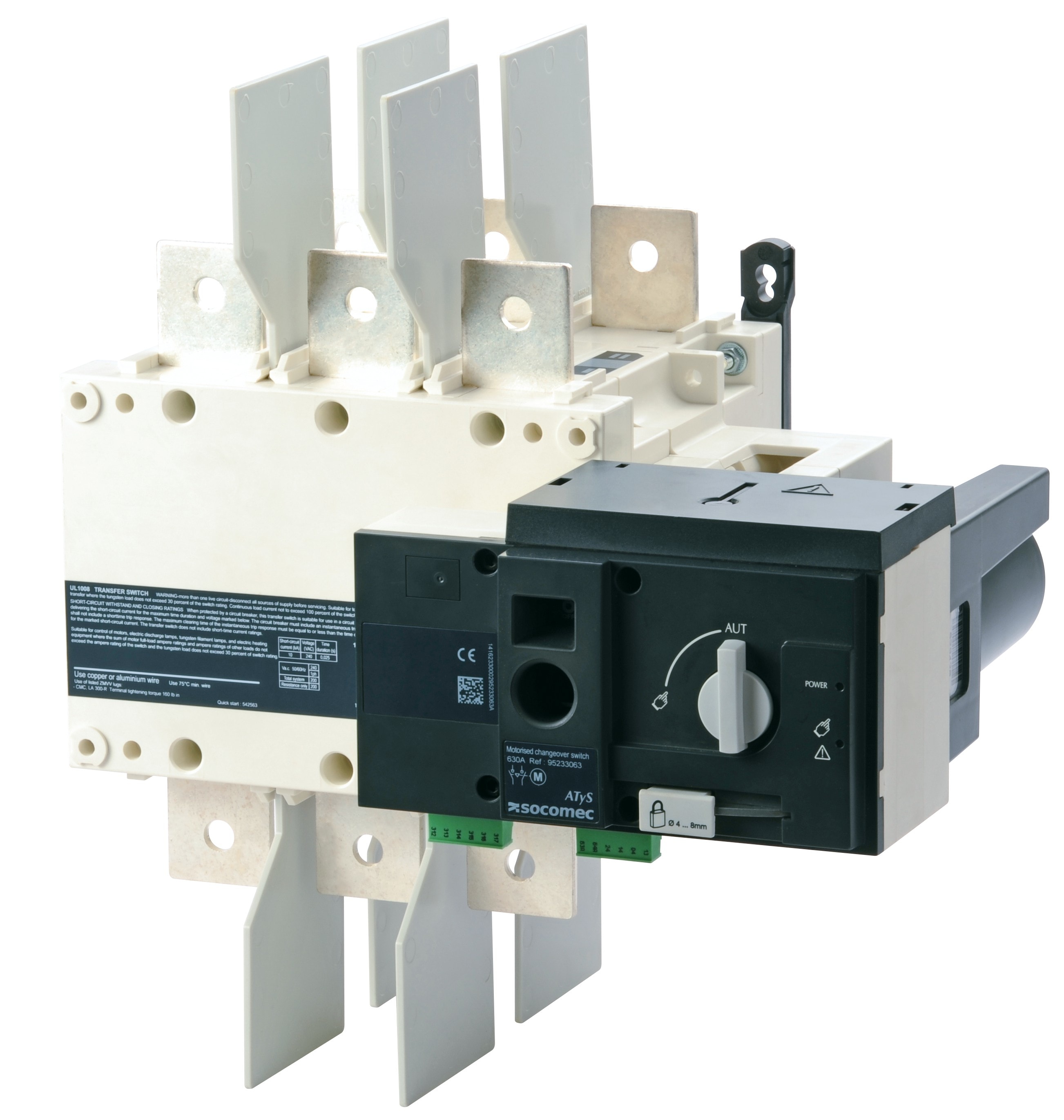 Socomec - Inverseur de sources man?uvré à distance ATyS UL1008 2P 260A