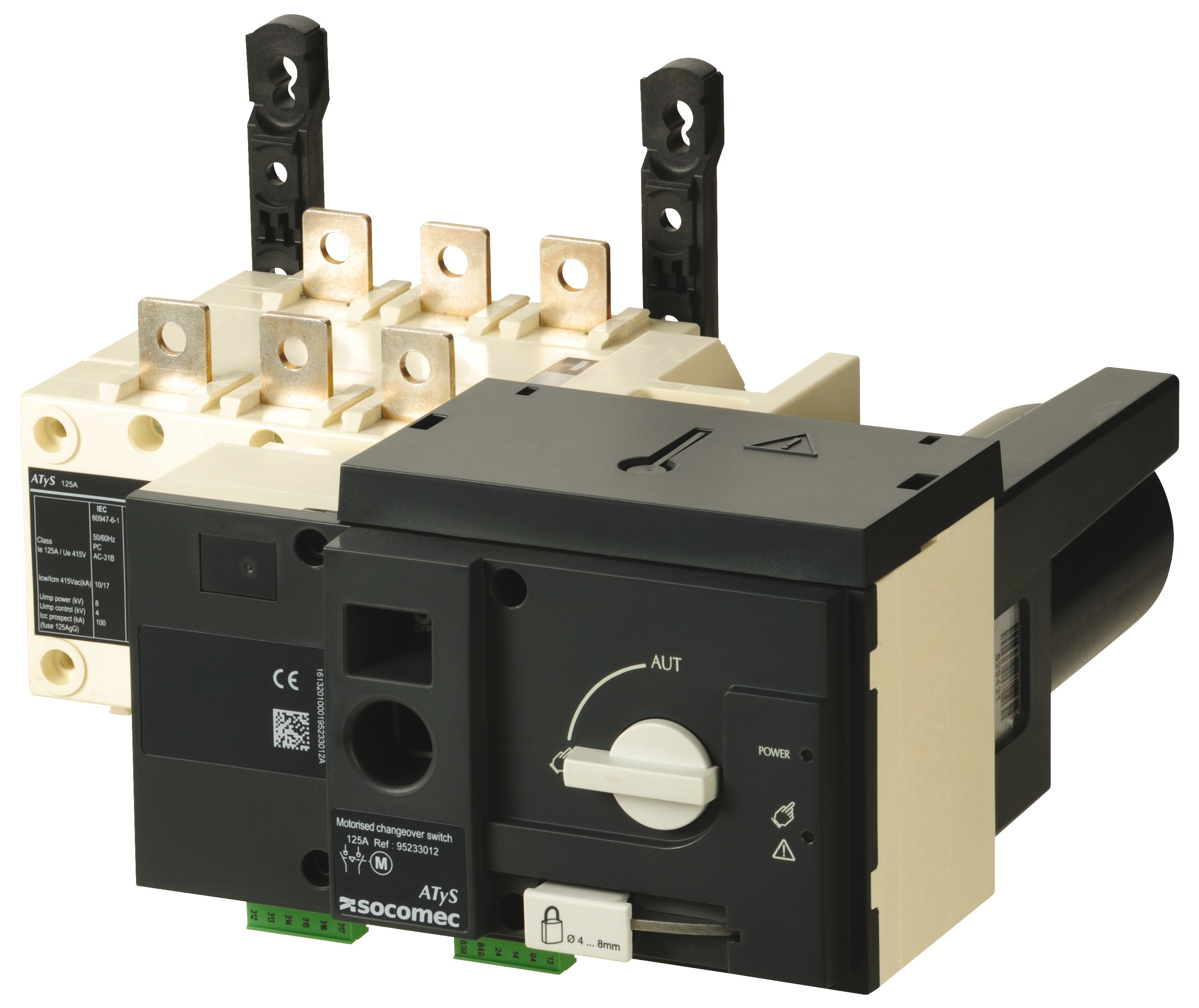 Socomec - Inverseur de sources man?uvré à distance ATyS r 3P 125A