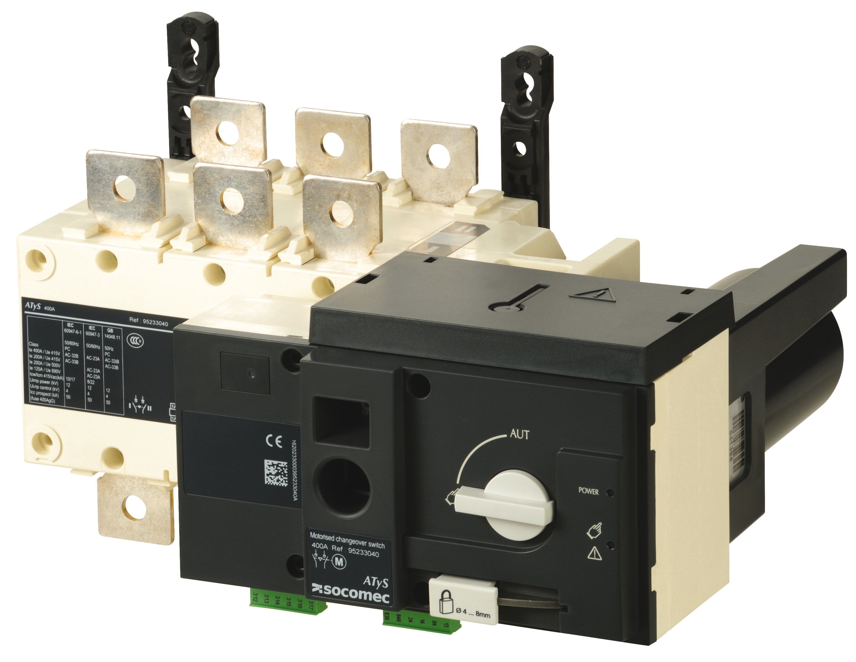 Socomec - Inverseur de sources man?uvré à distance ATyS r 3P 400A