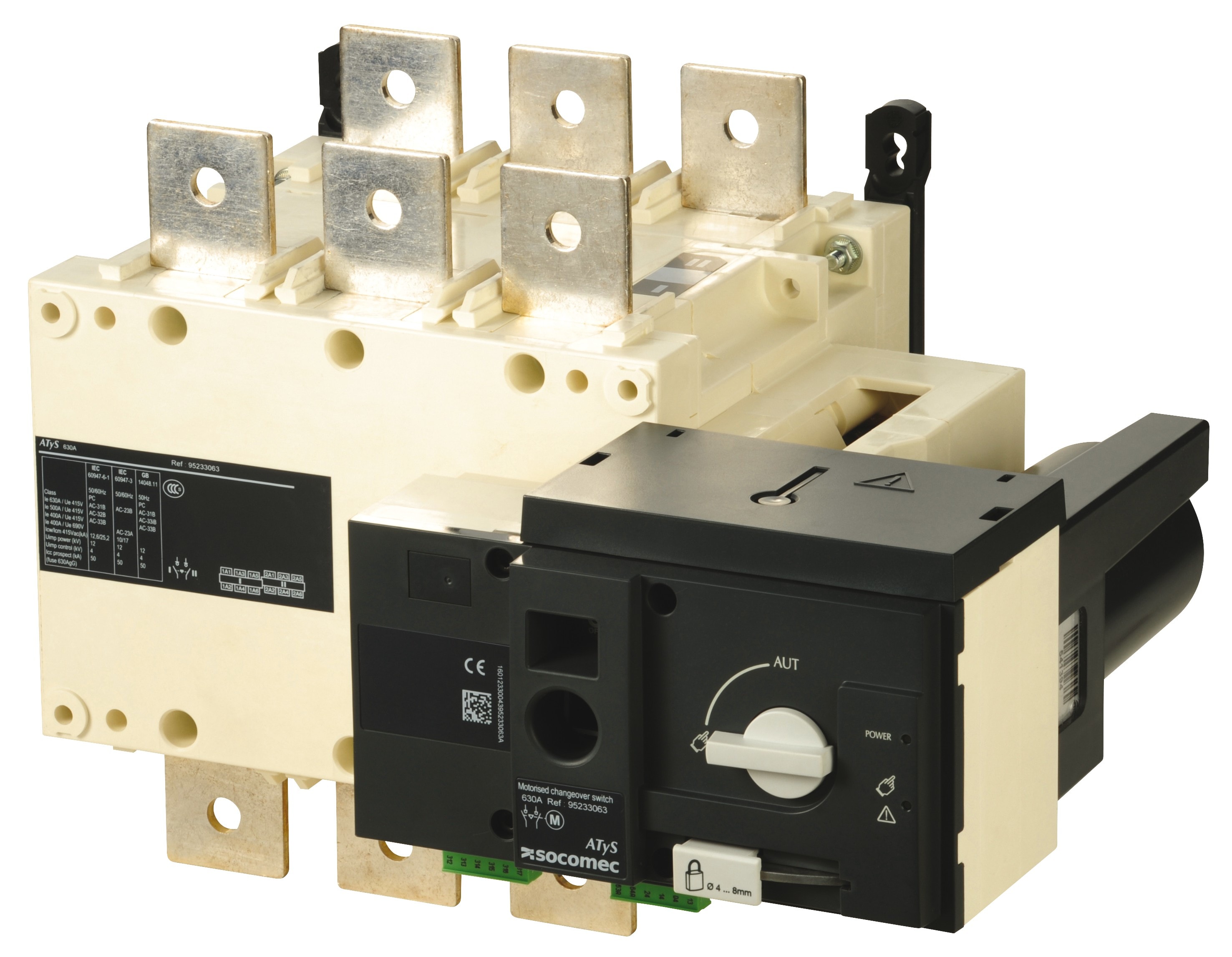 Socomec - Inverseur de sources man?uvré à distance ATyS r 3P 630A