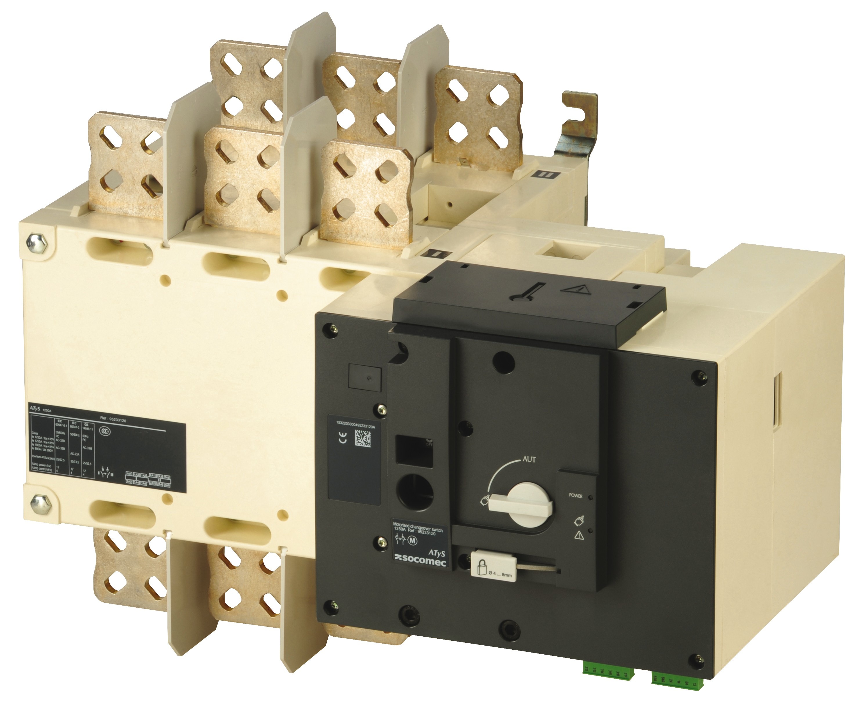 Socomec - Inverseur de sources man?uvré à distance ATyS r 3P 1250A
