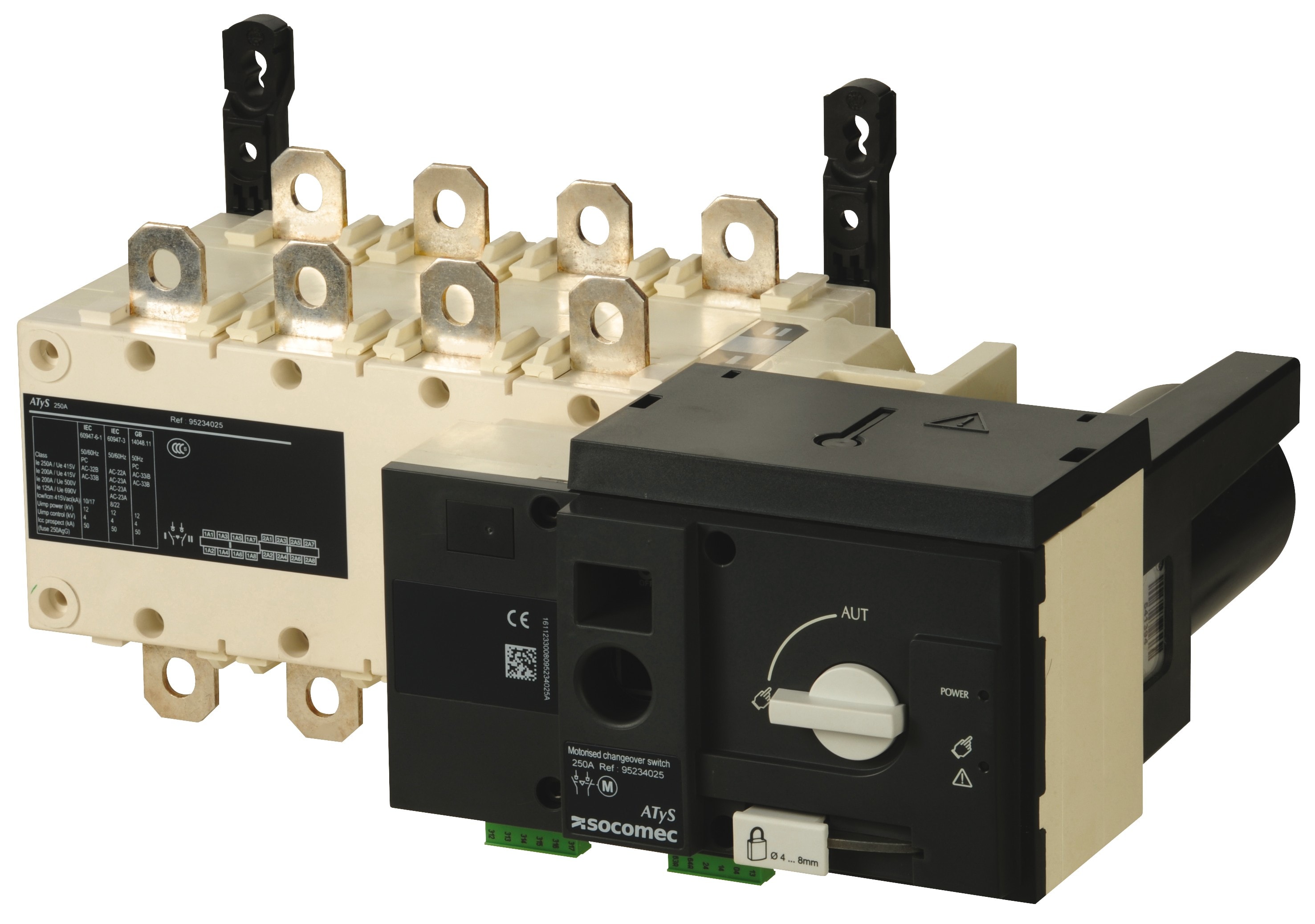 Socomec - Inverseur de sources man?uvré à distance ATyS r 4P 250A