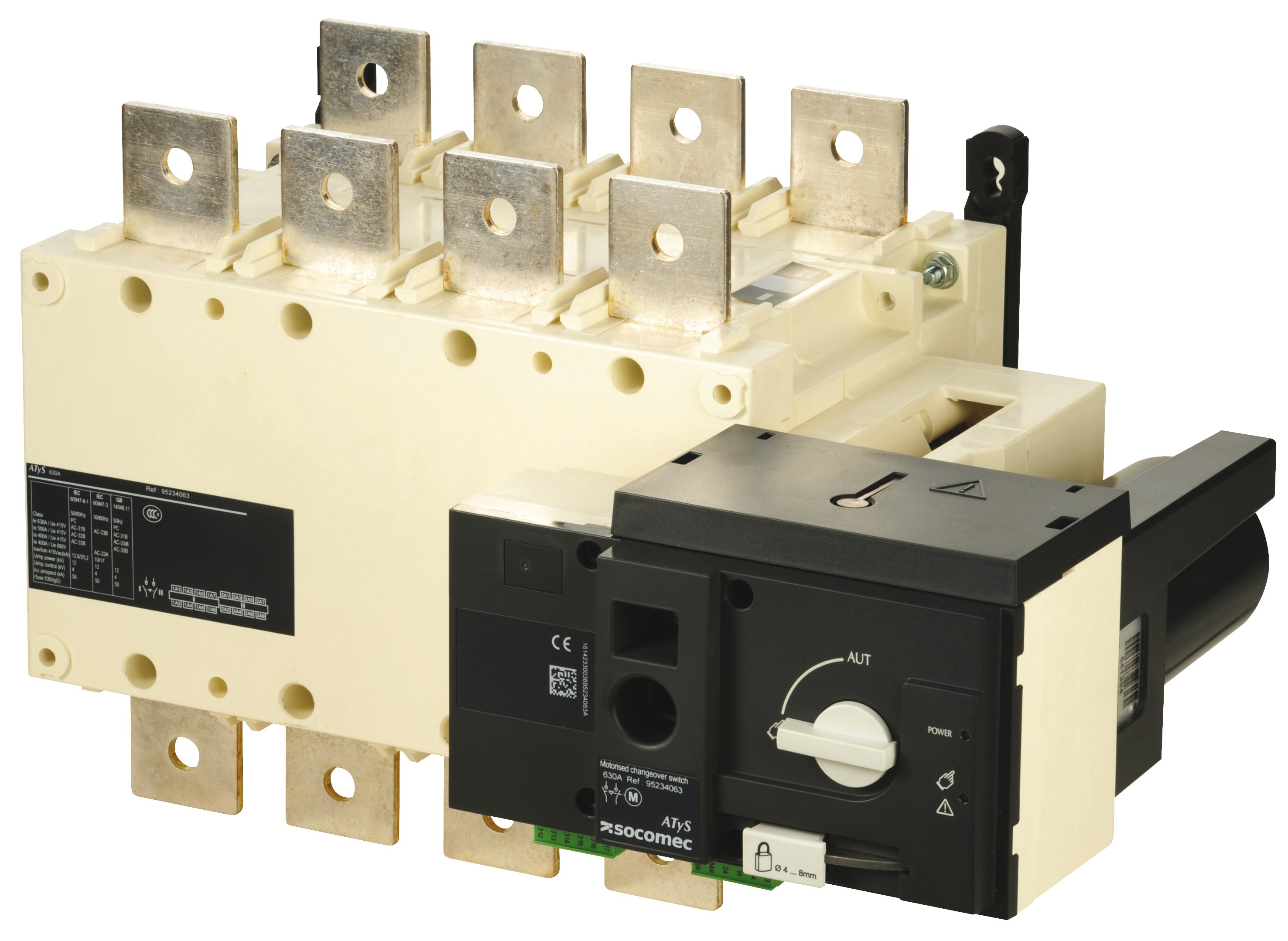 Socomec - Inverseur de sources man?uvré à distance ATyS r 4P 630A
