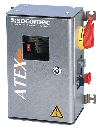 Socomec - Coffret de sécurité ATEX en tôle 4P 50A raccordement bas/bas