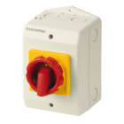 Socomec - Interrupteur-sectionneur COMO 6P 32A sous coffret poignée jaune/rouge