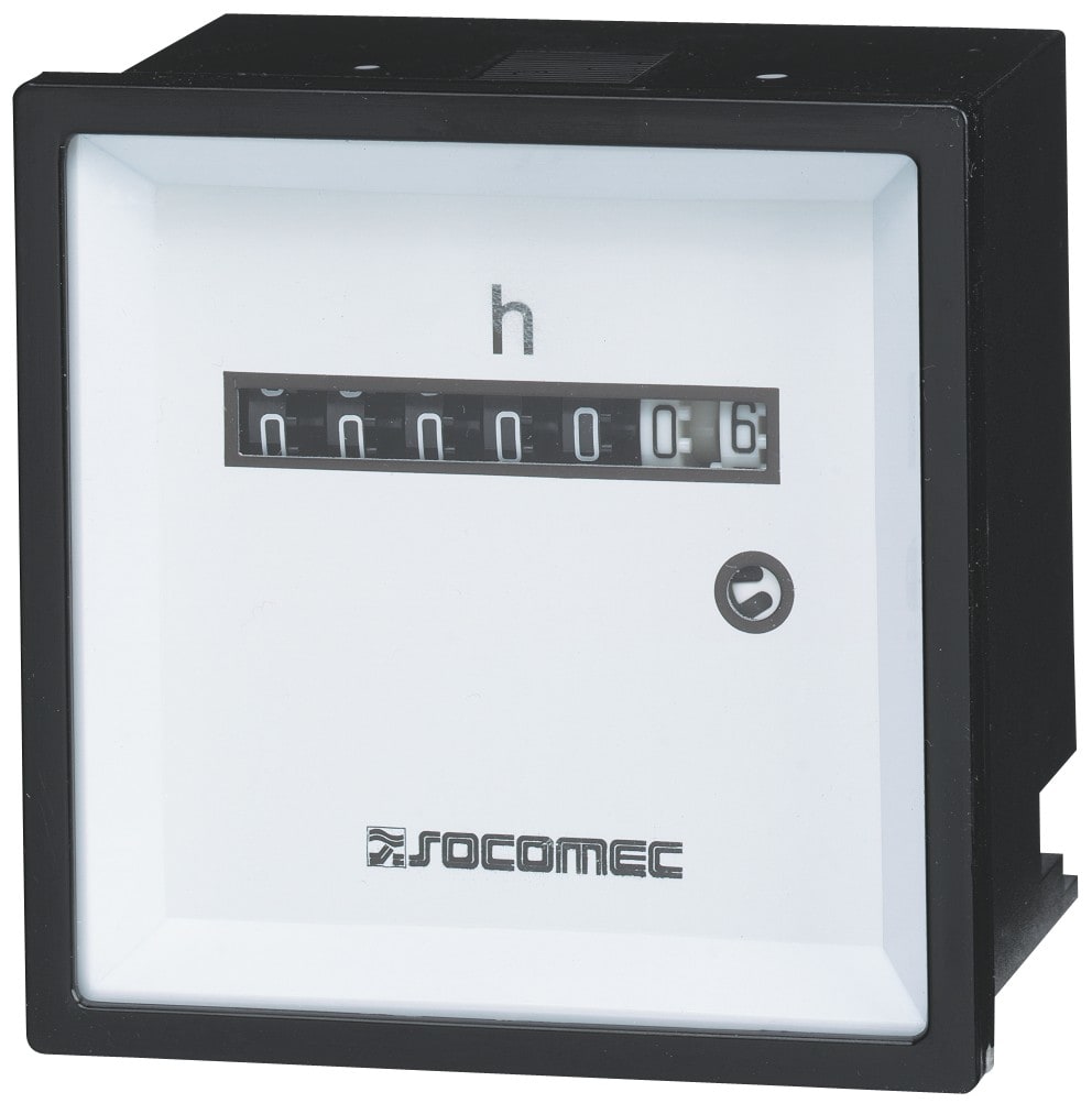 Socomec - Compteur horaire D48A-CH DIN 48x48 50 Hz 230VAC