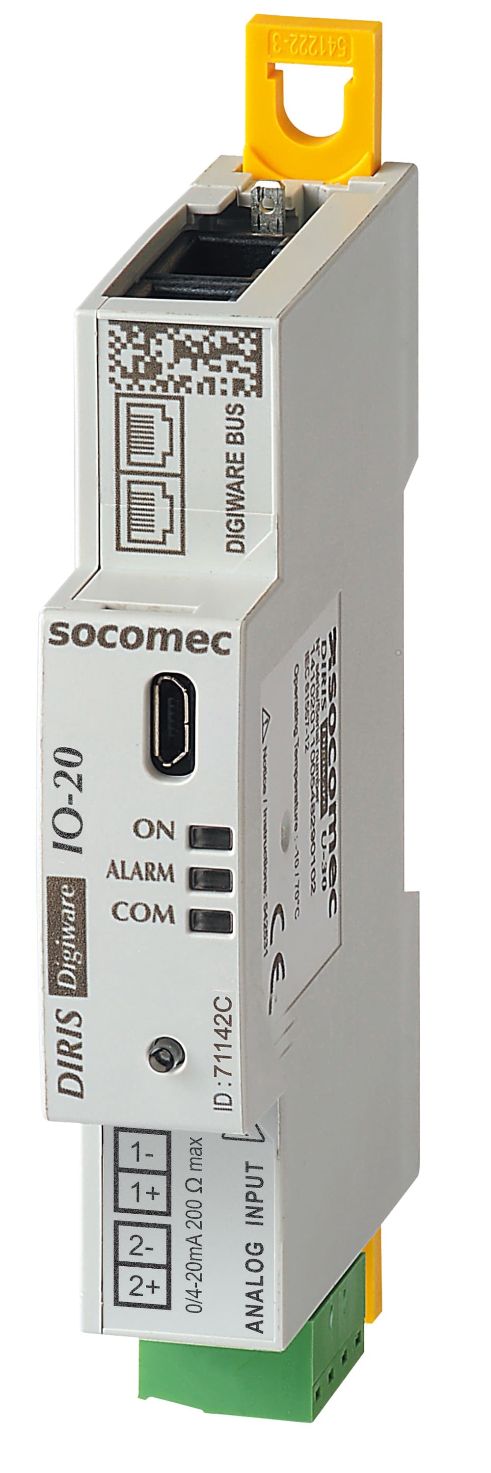 Socomec - DIRIS Digiware IO-20 - 2 entrées analogiques 0/4-20mA