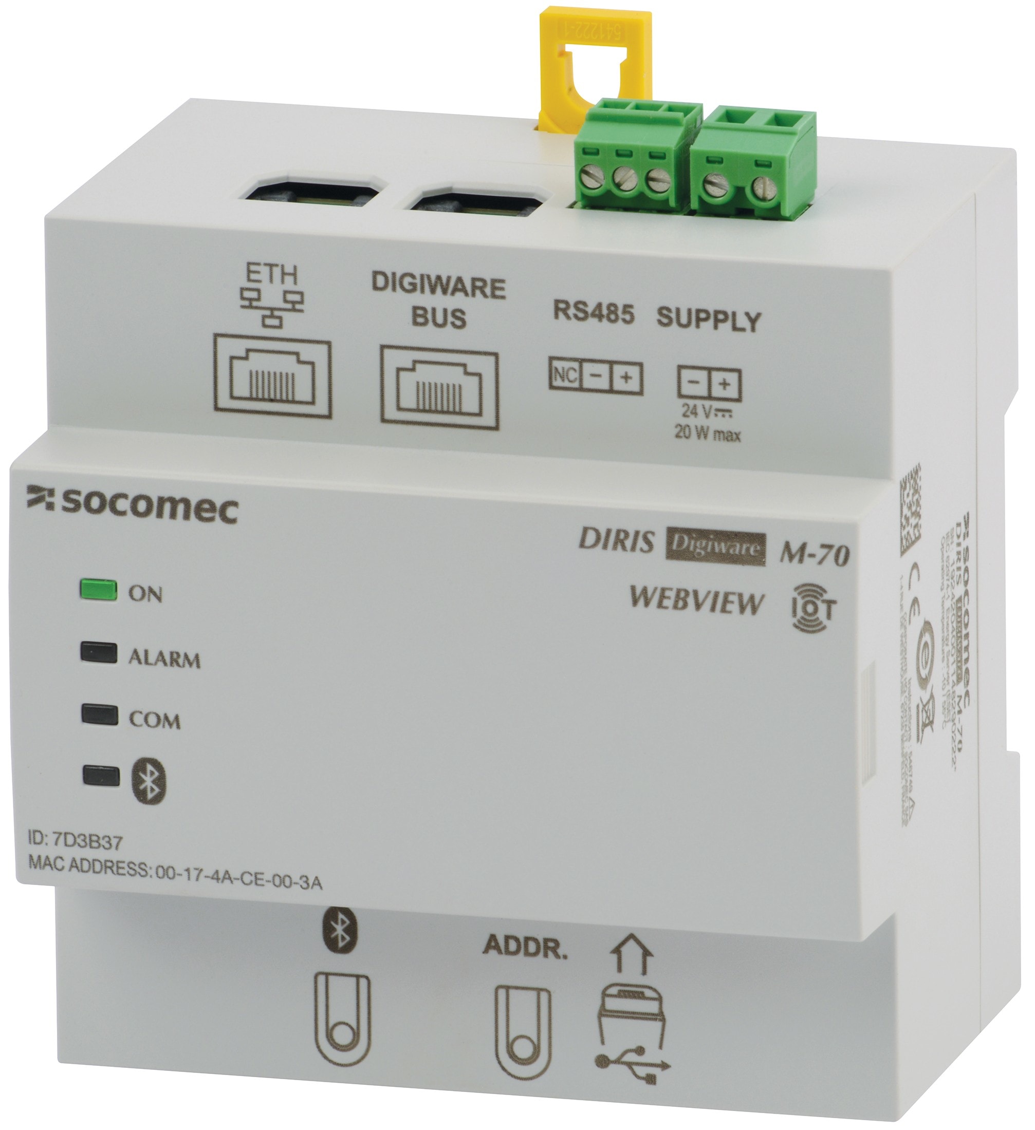 Socomec - Passerelle Ethernet multi-protocoles DIRIS Digiware M-70 WEBVIEW-M Bluetooth