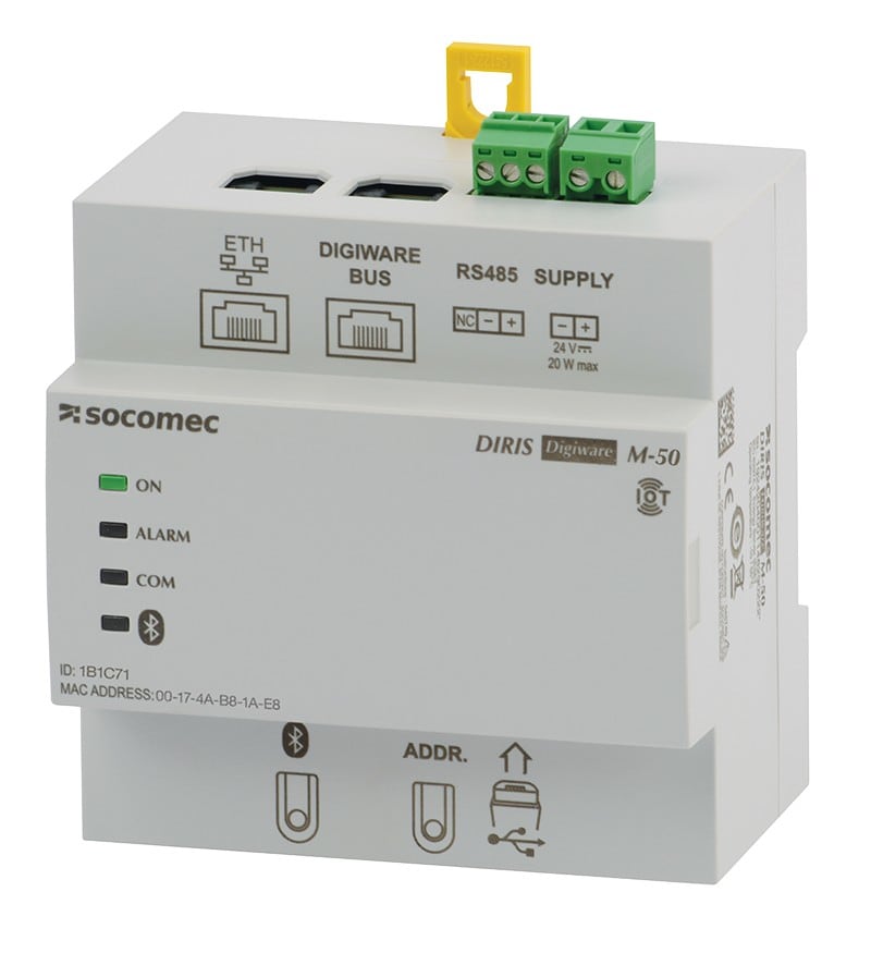 Socomec - Passerelle Ethernet multi-protocoles DIRIS Digiware M-50 Bluetooth