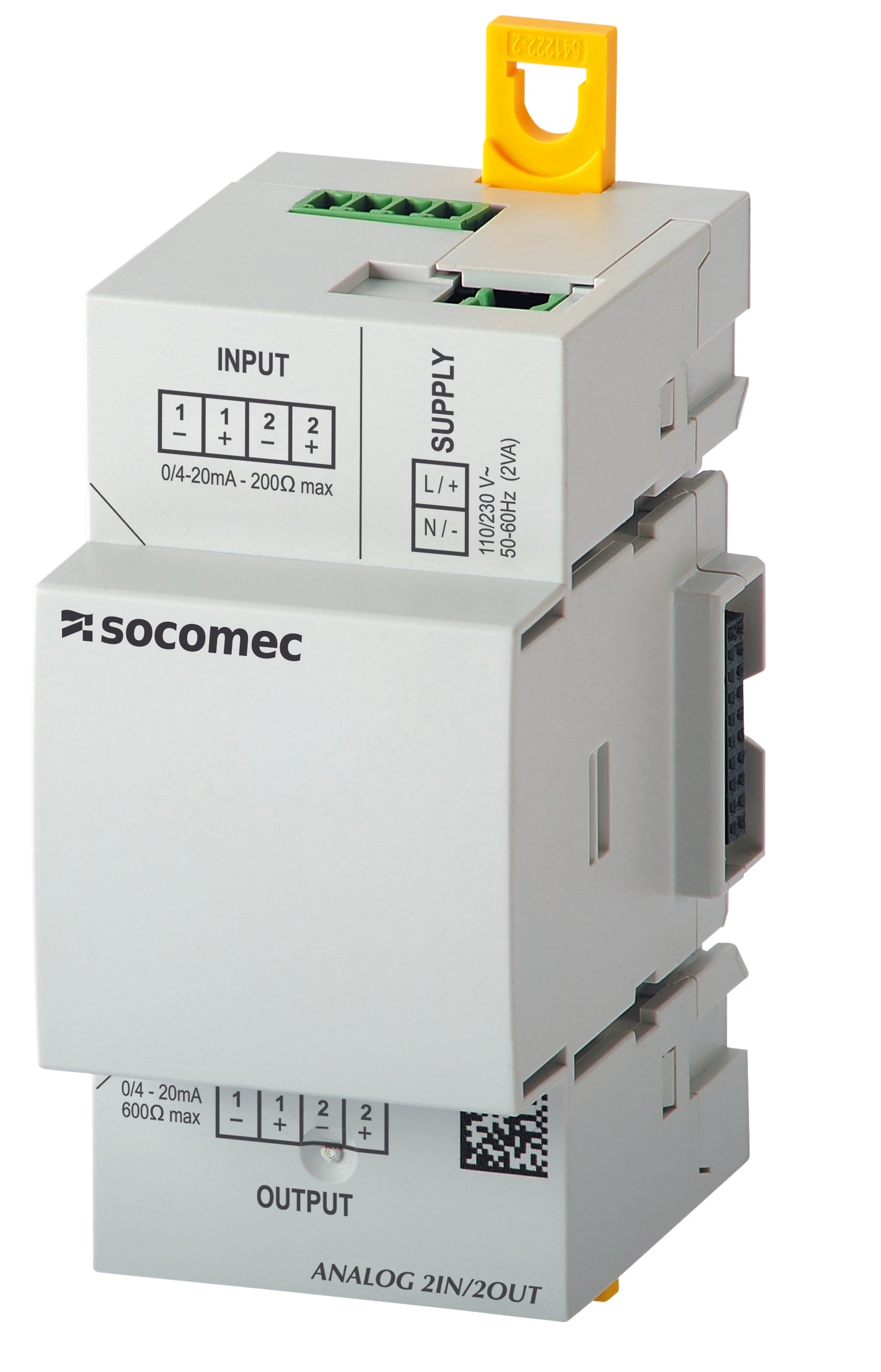 Socomec - Module optionnel DIRIS O-ioa 2 entrées analog / 2 sorties analog 0/4-20mA