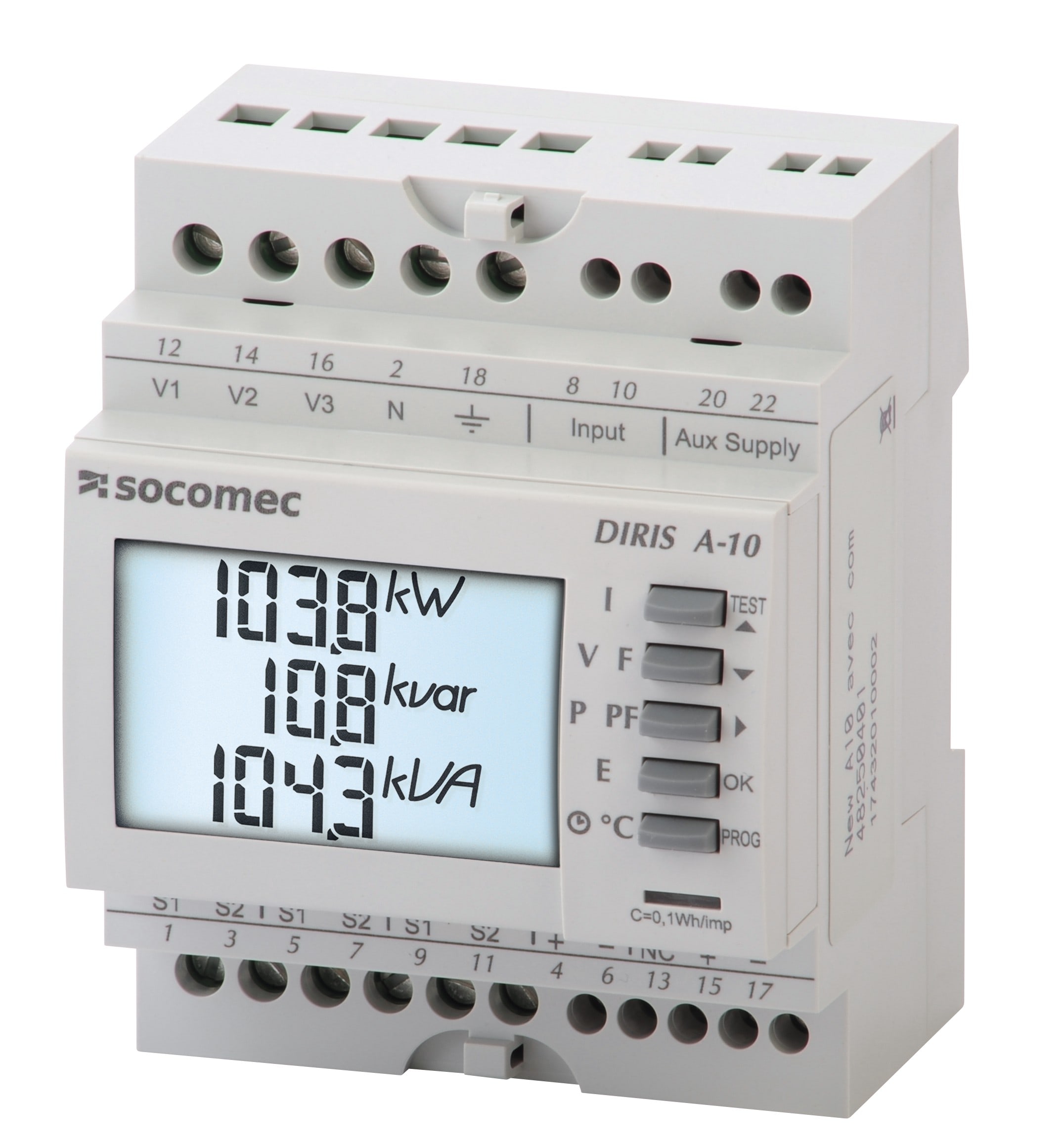 Socomec - Centrale de mesure multifonction DIRIS A-10 avec communication MODBUS RS485