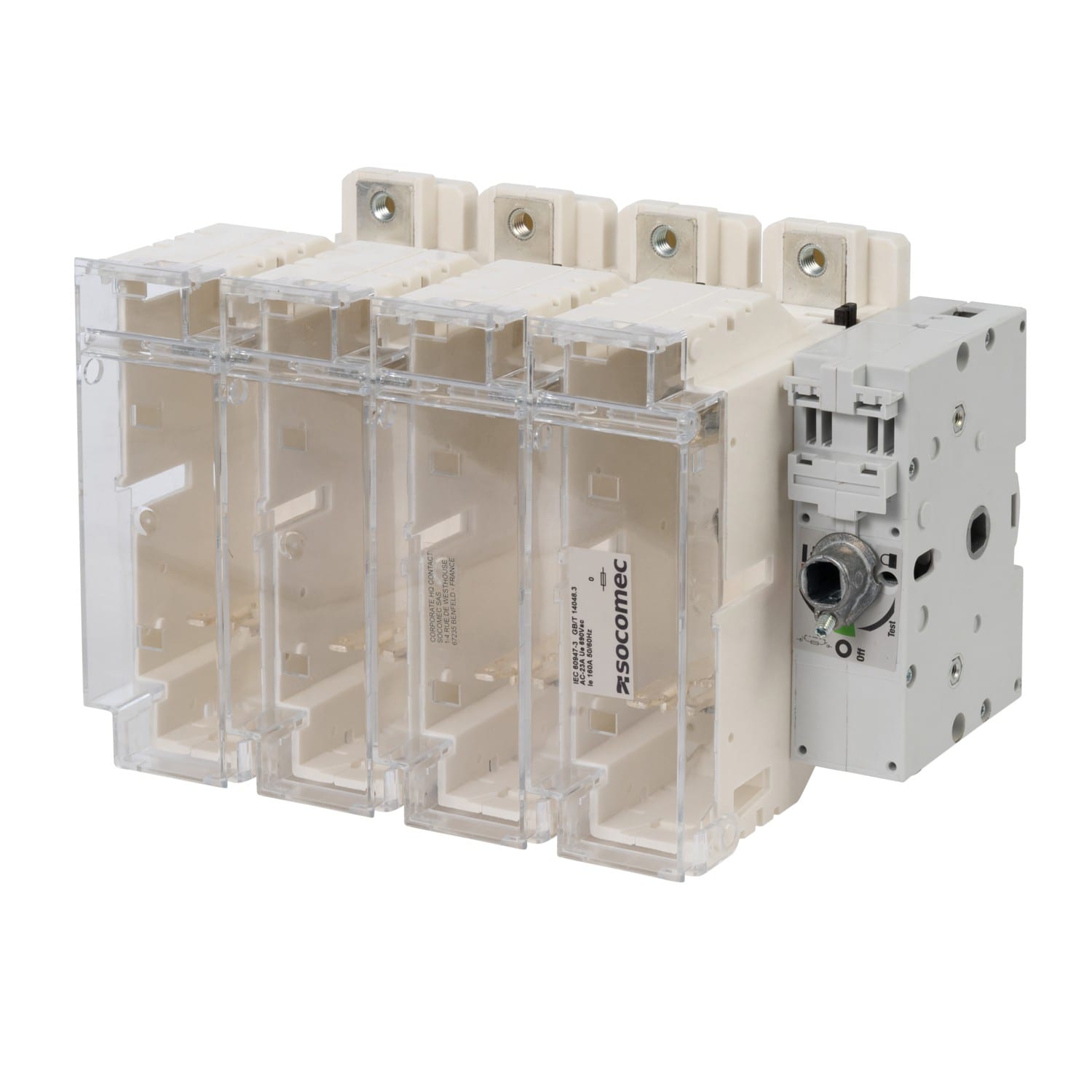 Socomec - Inter-section-fusible FUSERBLOC-Fusible CDE F/L D Ext&Dir 160A-4P-DIN S0
