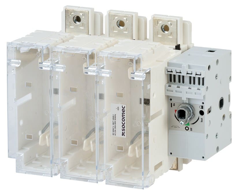 Socomec - Inter-section-fusible FUSERBLOC-Fusible CDE F/L D Ext&Dir 250A-3P-DIN S1