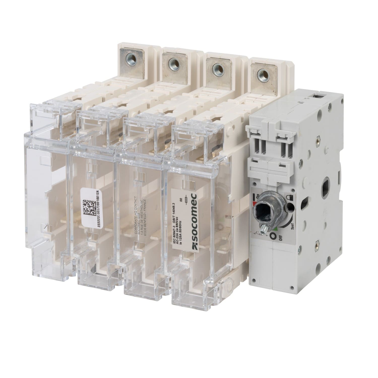 Socomec - Inter-section-fusible FUSERBLOC-Fusible CDE F/L D Ext&Dir 125A-4P-DIN S0