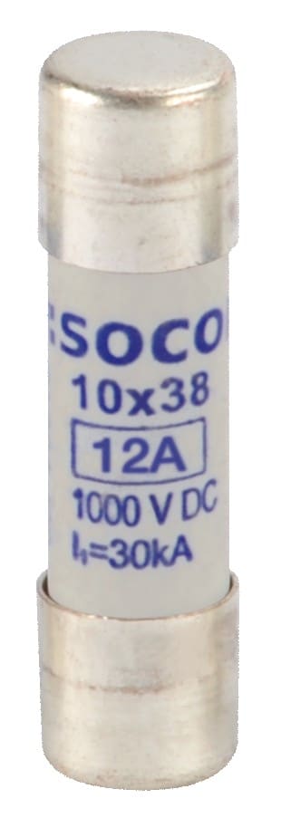 Socomec - Fusible cylindrique photovoltaïque gPV 30kA 10x38 1000VDC 12A