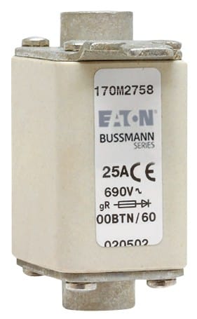Socomec - Fusible ultra-rapide (uR) S00 BT/60 690VAC 200kA 160A courbe aR