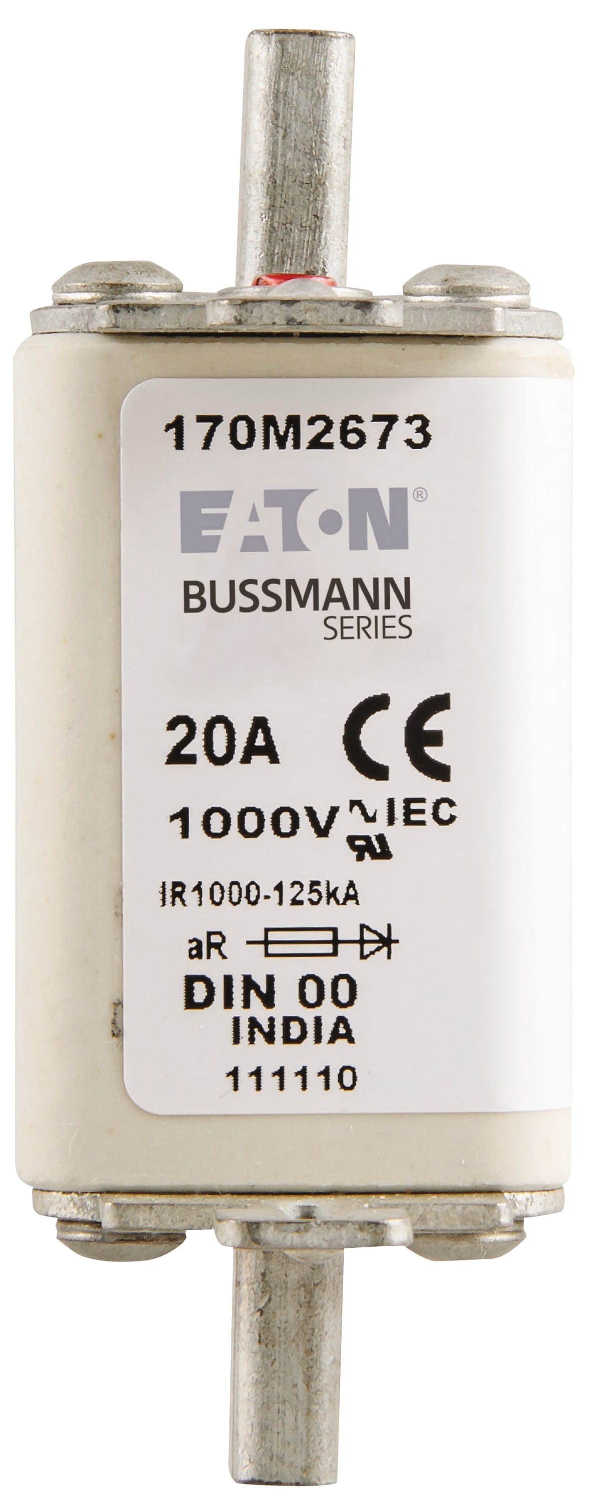 Socomec - Fusible ultra-rapide (uR) T00 DIN43620 1000VAC 40A courbe aR