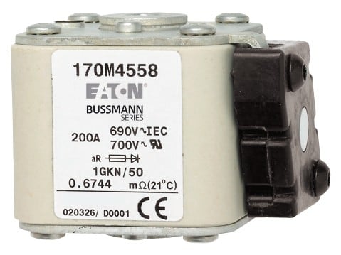 Socomec - Fusible ultra-rapide (uR) S1* BKN/50 200kA 690V 630A courbe aR