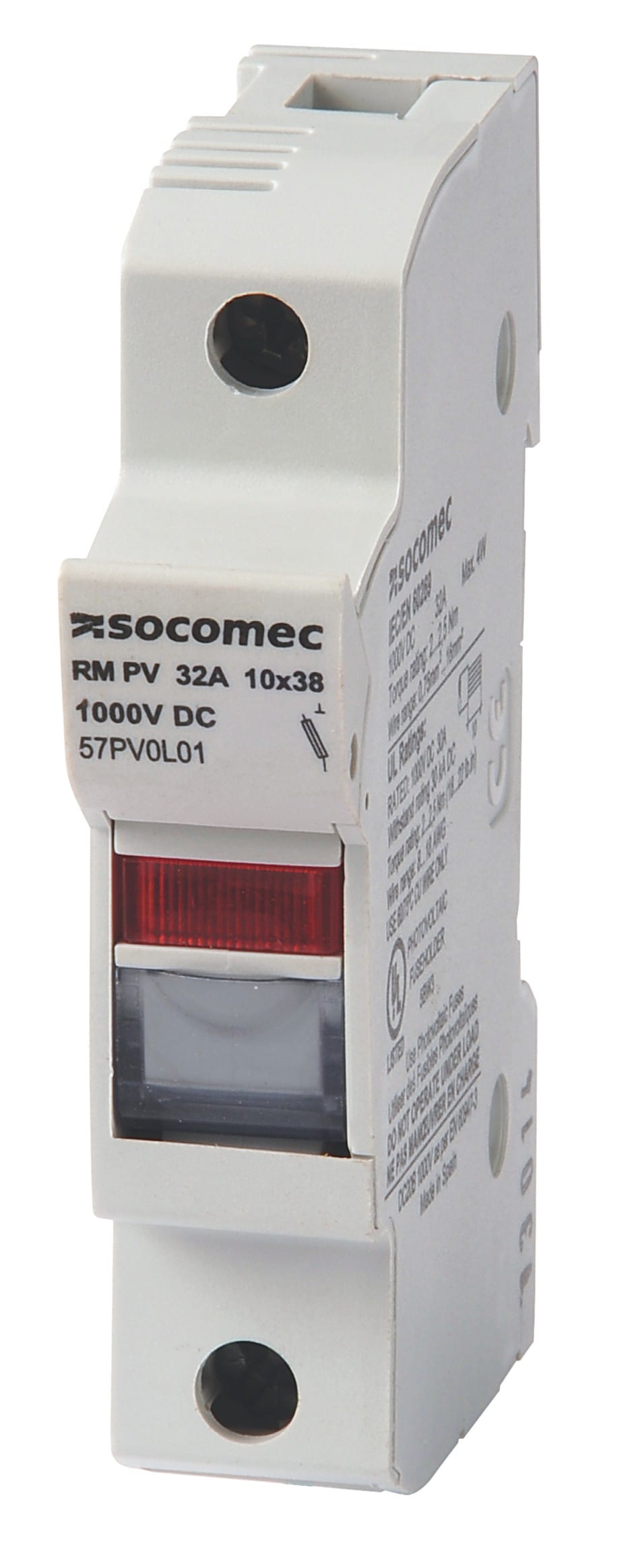 Socomec - Sectionneur-fusible RM32 PV 10x38 1P avec signalisation 32A