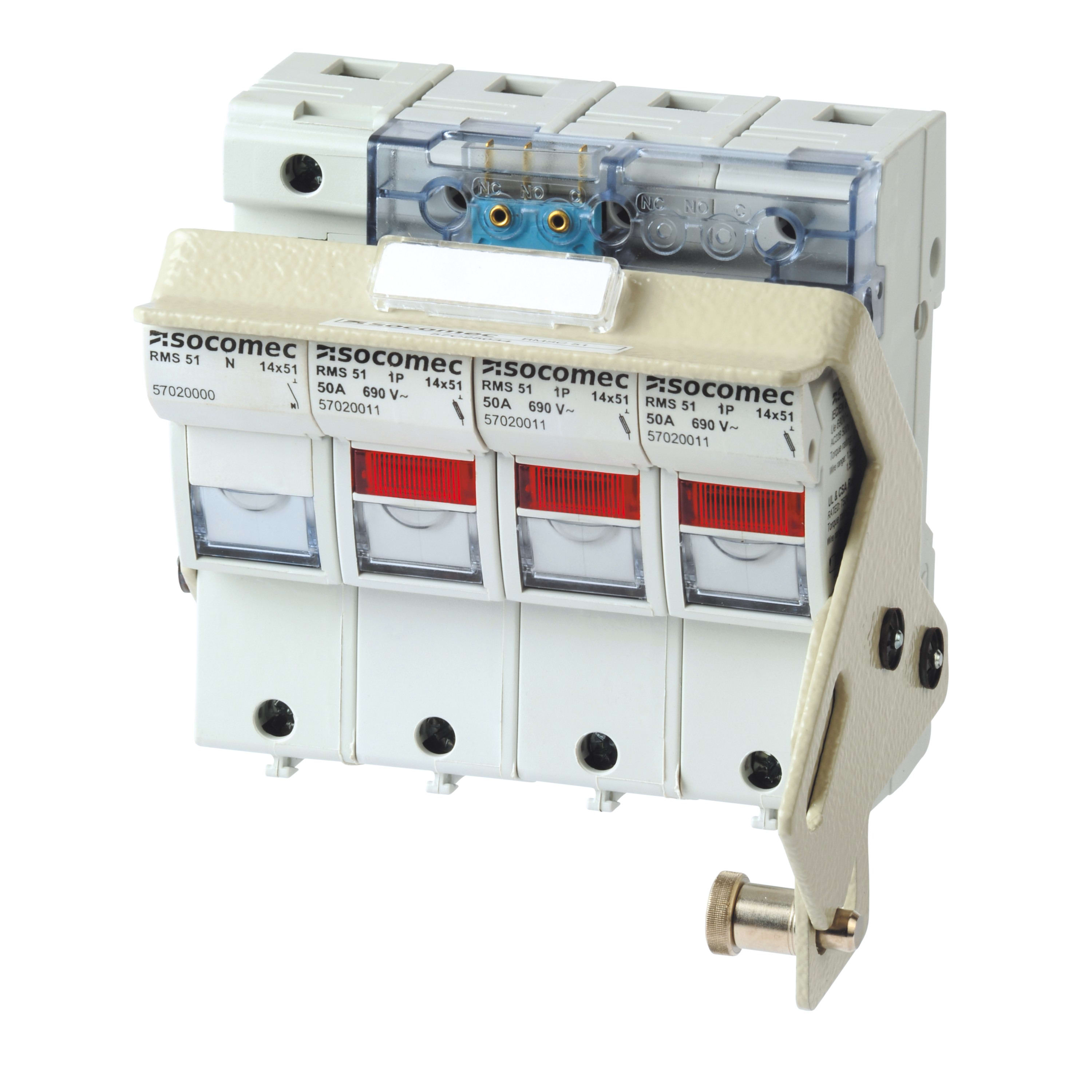 Socomec - Sectionneur-fusible RM50 sans cont. aux. de sign.-50A-4P-NFC 14x51