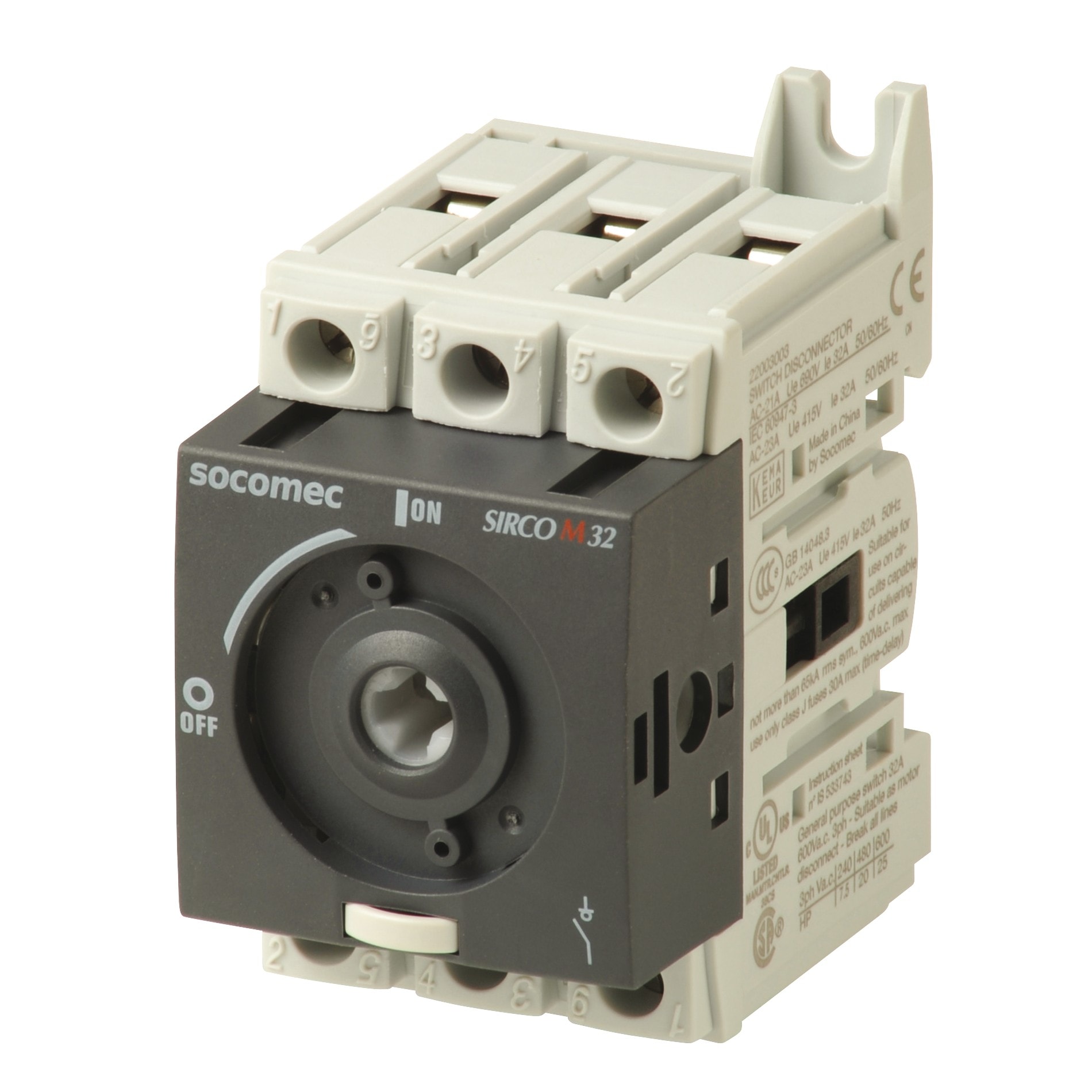 Socomec - Interrupteur-sectionneur SIRCO M1 3P 32A