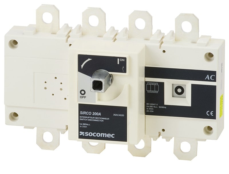 Socomec - Interrupteur-sectionneur SIRCO AC 690VAC 4P 200 A sans poignée
