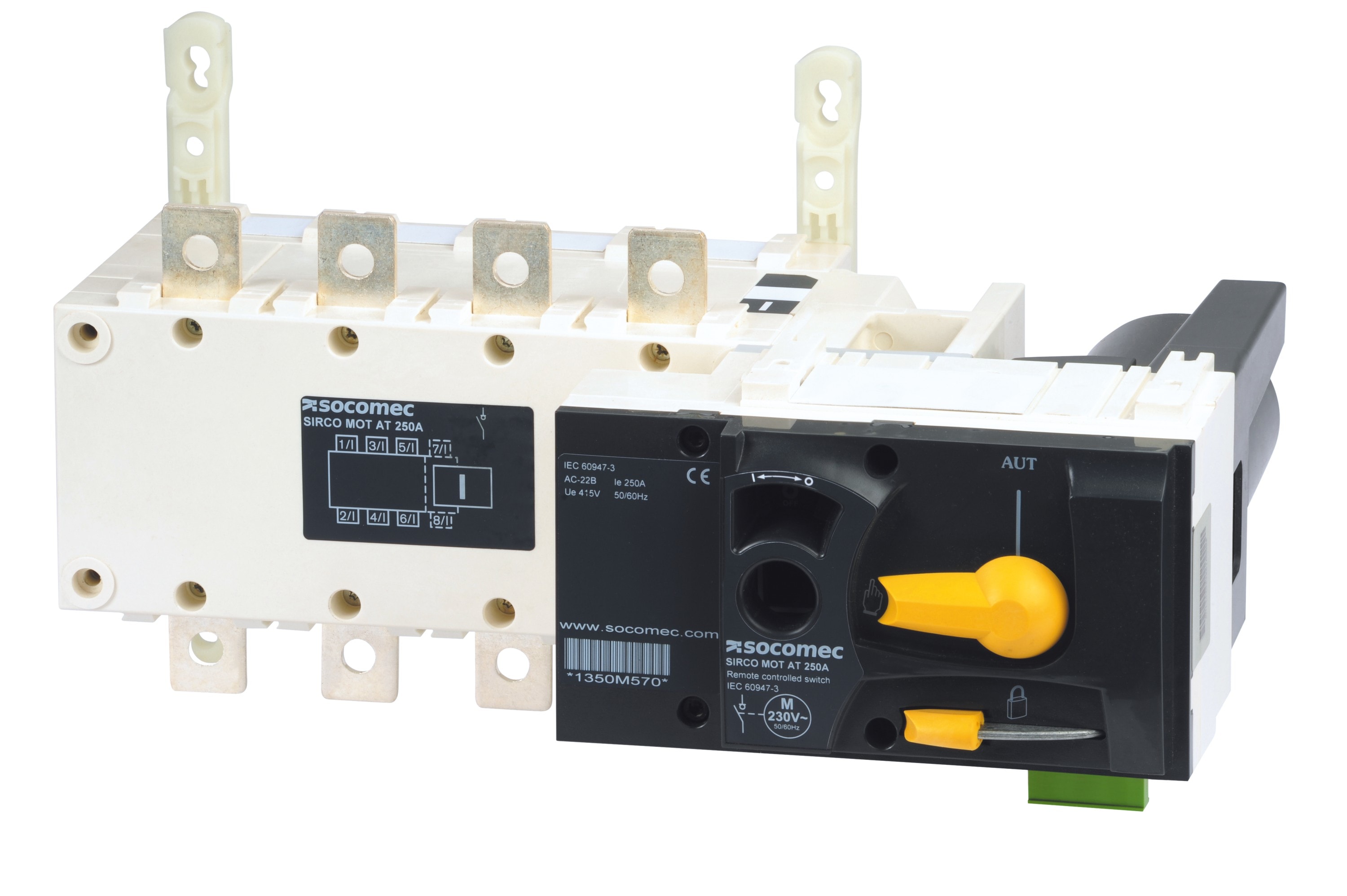 Socomec - Interrupteur-sectionneur AC commandé à distance SIRCO MOT AT 230VAC 4P 250A