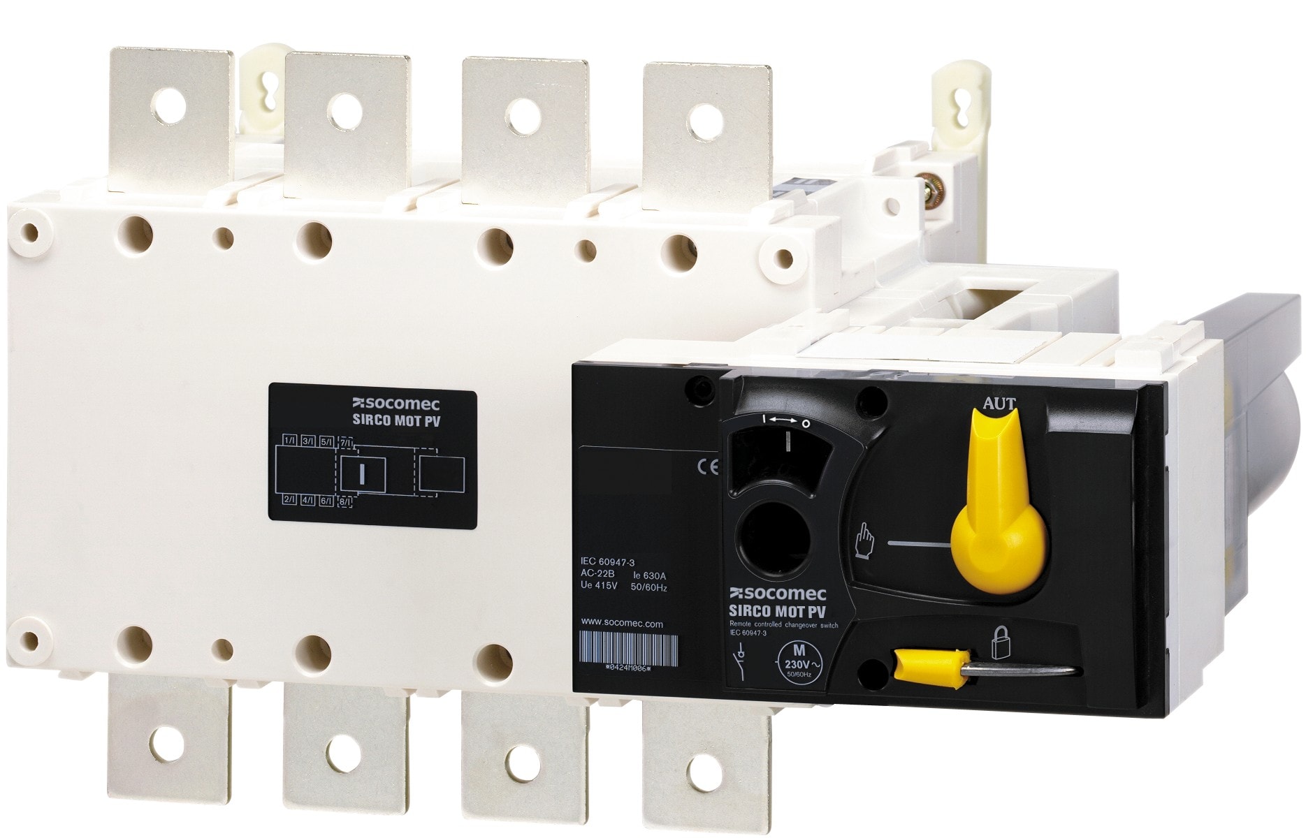 Socomec - Interrupteur-sectionneur AC commandé à distance SIRCO MOT AT 230VAC 4P 630A