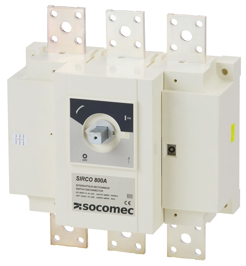 Socomec - Interrupteur-sectionneur AC SIRCO 3P 800A commande frontale sans poignée