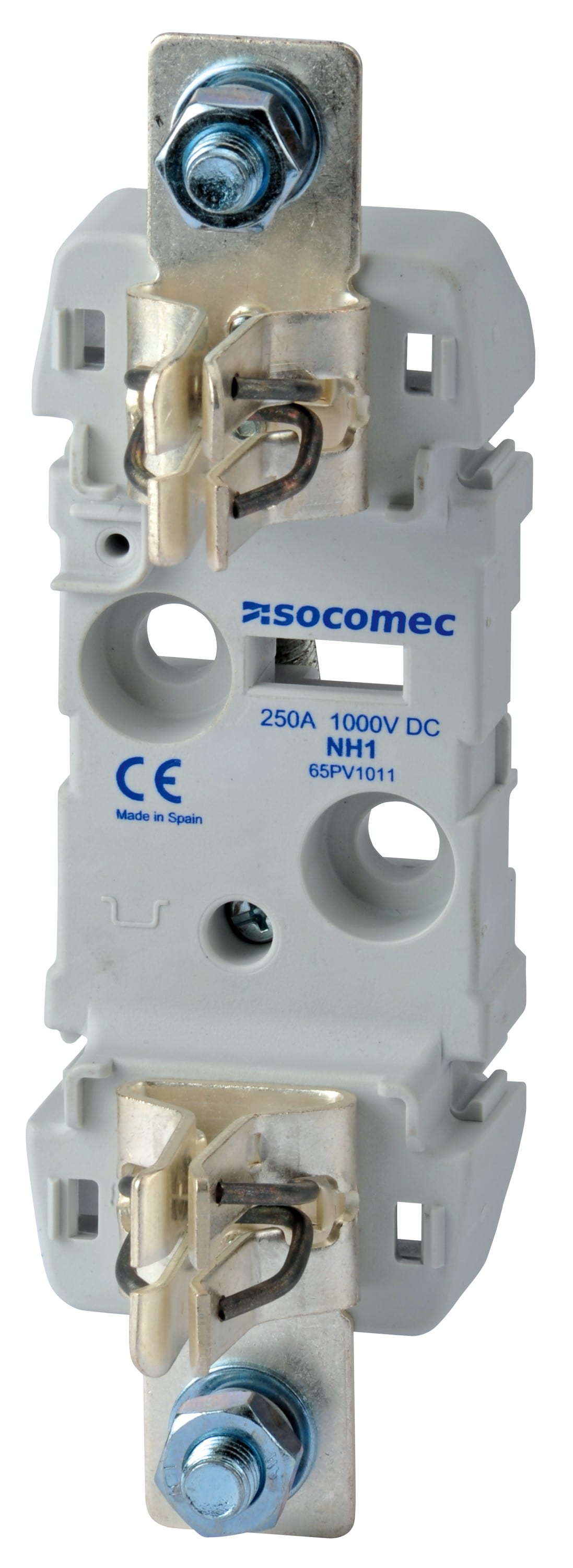 Socomec - Socle unipolaire pour fusible S2 monté sur rail ou à fixation par vis