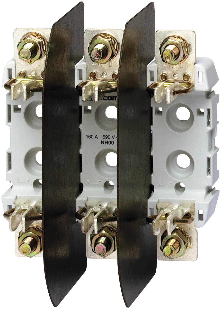 Socomec - Socle pour fusibles sans percuteur T00 3P 160A, appareil à fixation sur rail DIN
