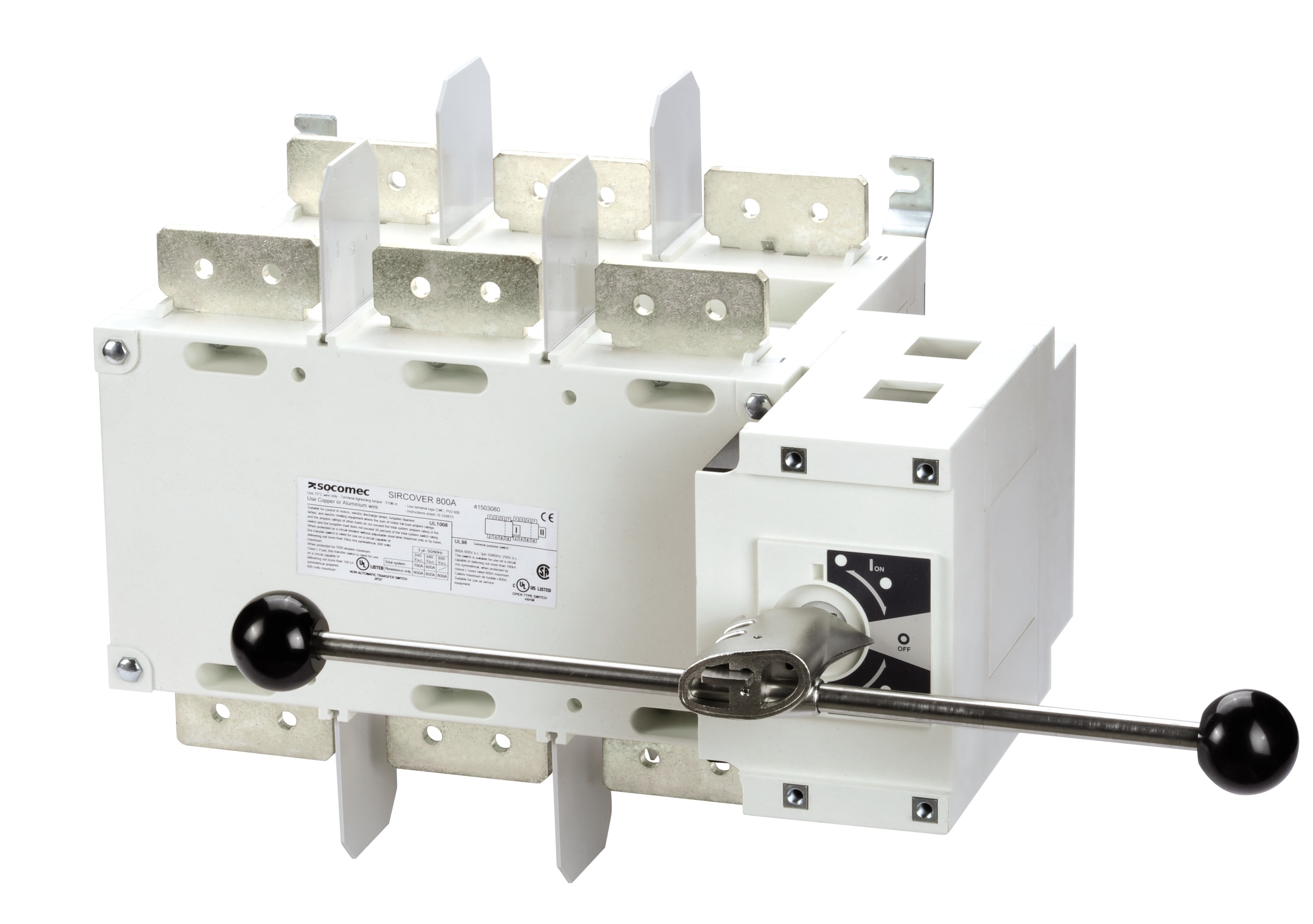Socomec - Inverseur de sources à commande manuelle SIRCOVER UL1008 3P 1200A